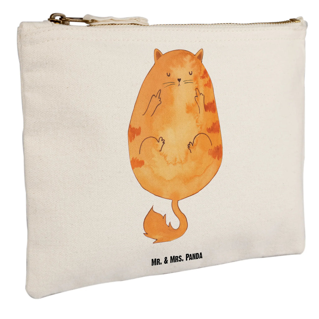 Make-up bag Cat middle finger cat, tomcat, kitty, meow, kitten, housecat, mama cat, love cats, cat image, cat fan, cat lover, cat fancier, cat decoration, gift for cat lover, cat owner, funny cats, cat sayings, cat motto, funny cat gifts, fan merchandise, cat stuff, animal lover, Cat, Puss, Cats, Kitty, Middle finger, Fuck off, Smelly finger