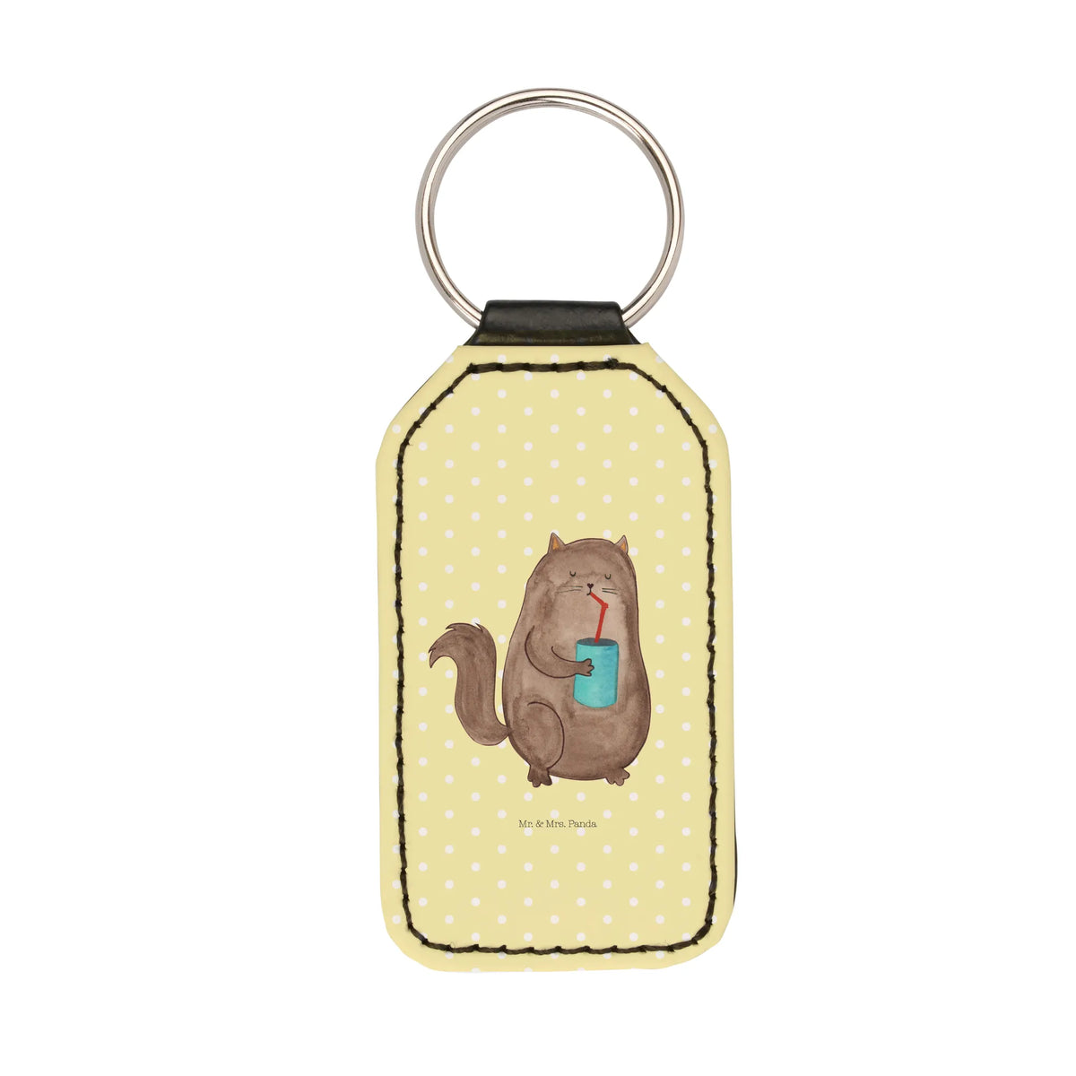 Rectangular key ring Cat can