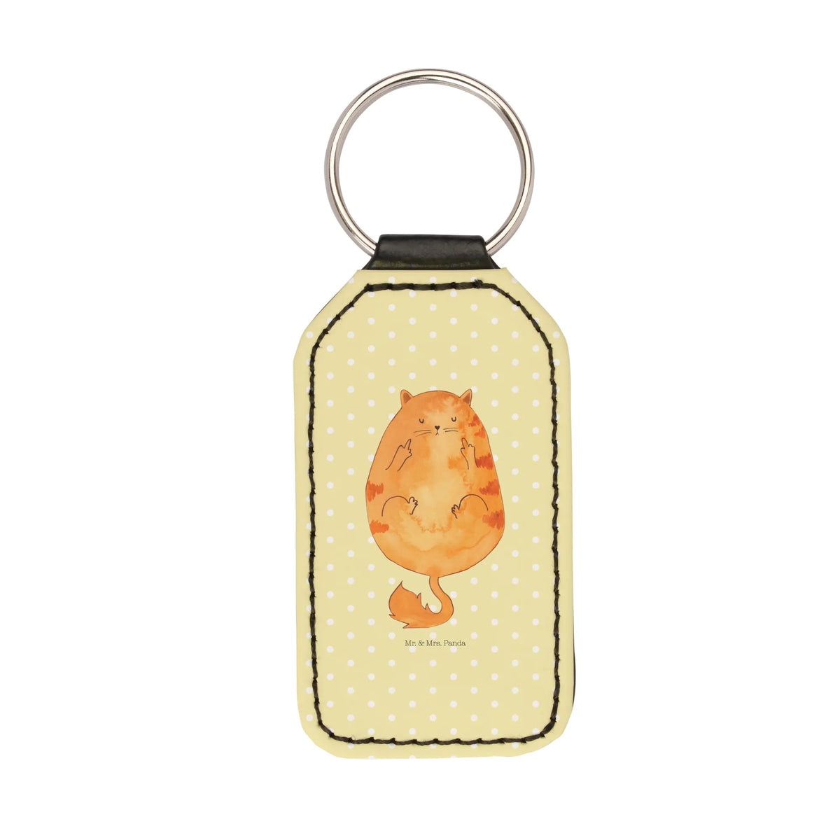 Rectangular key ring Cat Early riser lucky charm, bag pendant, key ring, keychain, pendant, cat, tomcat, kitty, meow, kitten, housecat, mama cat, love cats, cat image, cat fan, cat lover, cat fancier, cat decoration, gift for cat lover, cat owner, funny cats, cat sayings, cat motto, funny cat gifts, fan merchandise, cat stuff, animal lover, The early bird can kiss my ass, coffee, cats, morning grumbler, pussy, early riser