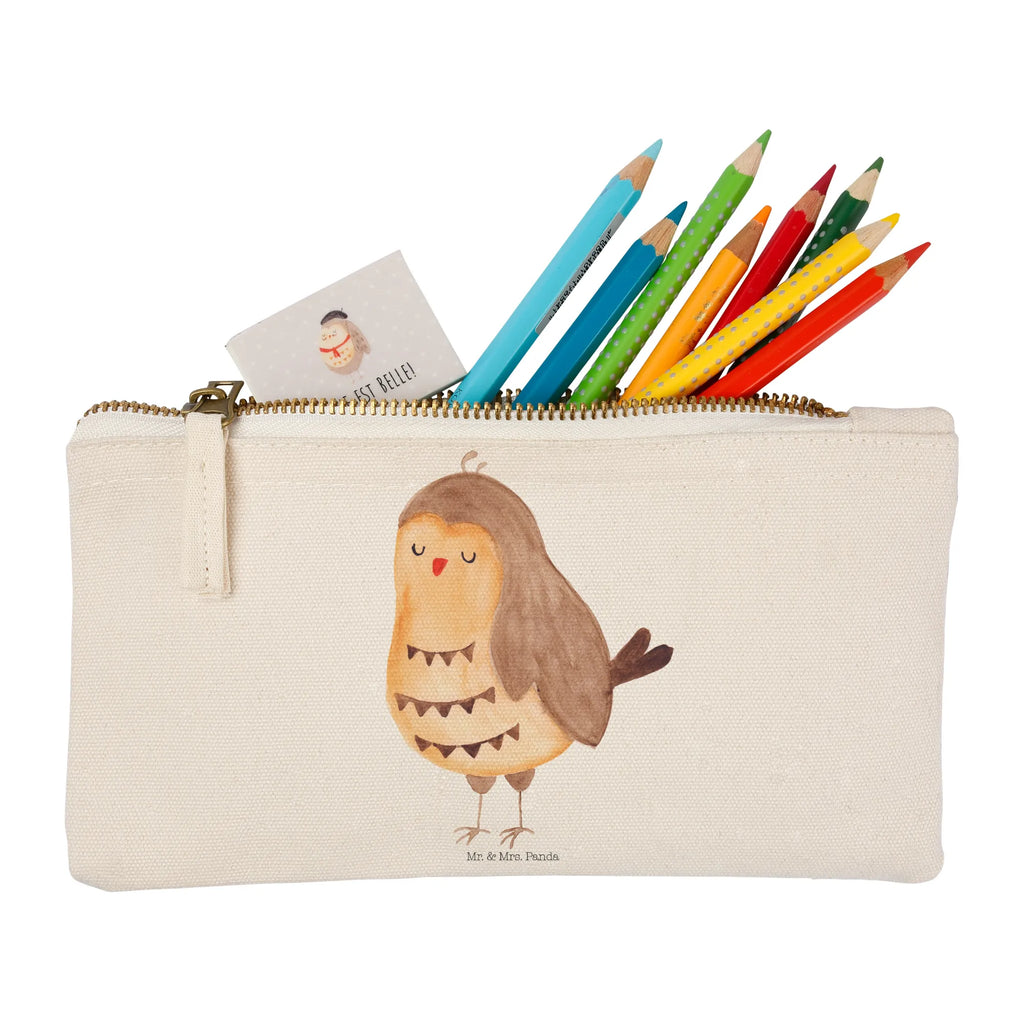 Schminktasche Eule Zufrieden Etui, Schlampermäppchen, beauty tasche, Federmappe, beauty case, Kulturtasche, aufbewahrungsbeutel, aufbewahrungstasche, pencil case, Schminkbeutel, Schminktasche, Waschbeutel, utensilientasche, Kulturbeutel, Kosmetikbeutel, Schminktäschchen, Waschtasche, Stiftemäppchen, Kosmetiktasche, kosmetiktäschchen, Mäppchen, pinsel tasche, toiletry bag, Eule, Eule Spruch, Eule Deko, Owl, Romantisch, Liebe Spruch, Geschenk Hochzeitstag, Wortspiel Lustig, Spruch schön