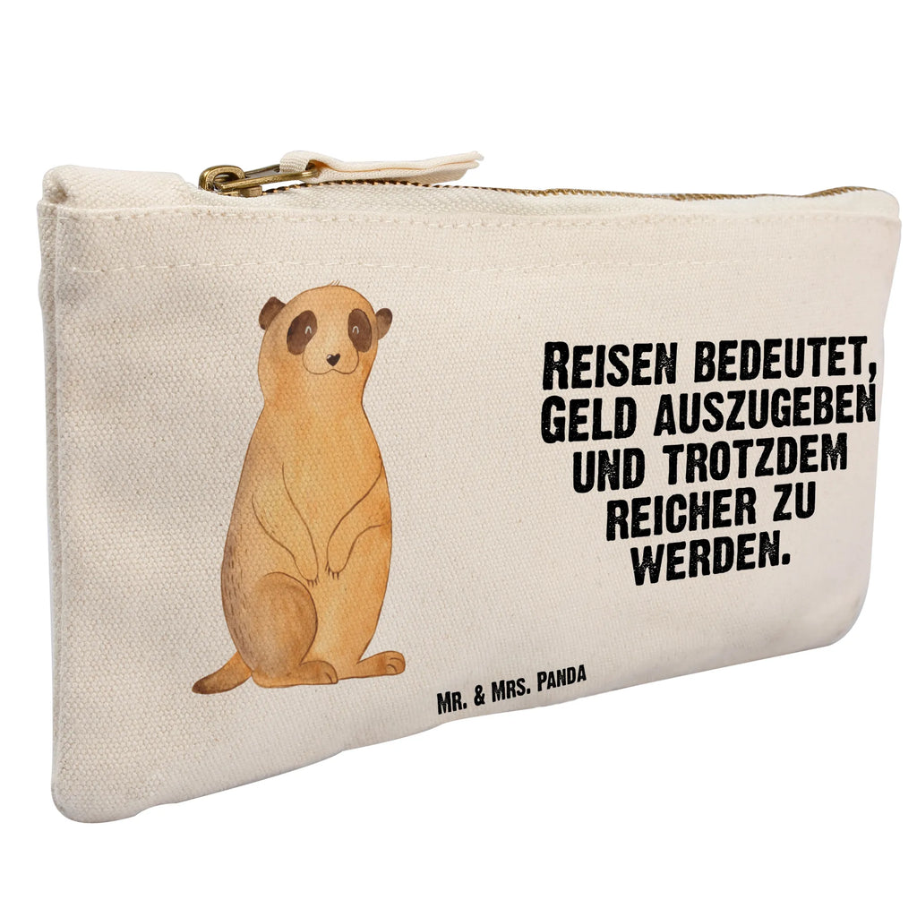 Make-up bag Meerkat Etui, Schlampermäppchen, Federmappe, Schminktäschchen, Kosmetikbeutel, Kosmetiktasche, kosmetiktäschchen, beauty case, Stiftemäppchen, Waschbeutel, utensilientasche, Schminktasche, Kulturbeutel, beauty tasche, aufbewahrungsbeutel, aufbewahrungstasche, pencil case, Kulturtasche, Mäppchen, toiletry bag, pinsel tasche, Schminkbeutel, Waschtasche, Afrika, Wildtiere, Spruch, Reisen, Traveling, Afrikareise, Roadtrip, Erdmännchen, Weltreise