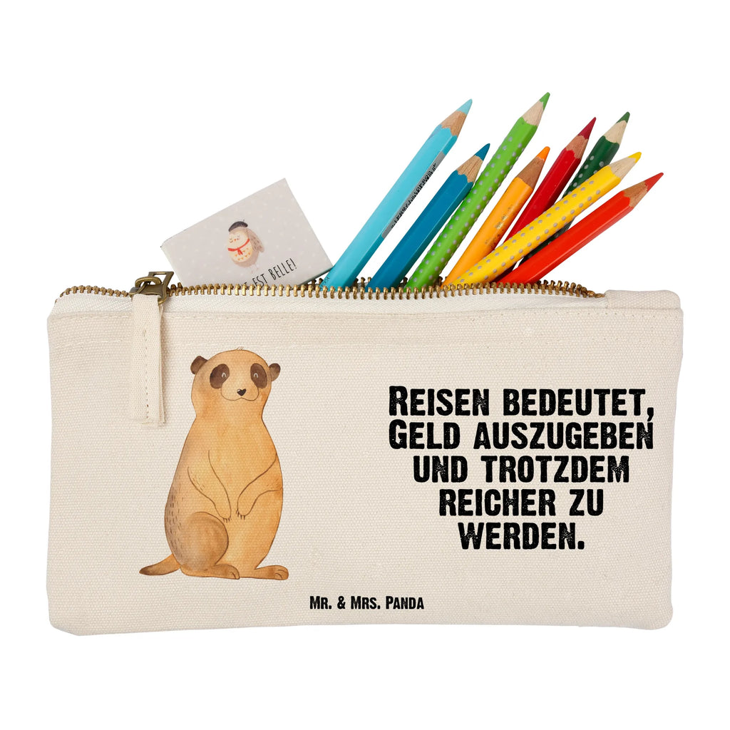 Make-up bag Meerkat Etui, Schlampermäppchen, Federmappe, Schminktäschchen, Kosmetikbeutel, Kosmetiktasche, kosmetiktäschchen, beauty case, Stiftemäppchen, Waschbeutel, utensilientasche, Schminktasche, Kulturbeutel, beauty tasche, aufbewahrungsbeutel, aufbewahrungstasche, pencil case, Kulturtasche, Mäppchen, toiletry bag, pinsel tasche, Schminkbeutel, Waschtasche, Afrika, Wildtiere, Spruch, Reisen, Traveling, Afrikareise, Roadtrip, Erdmännchen, Weltreise