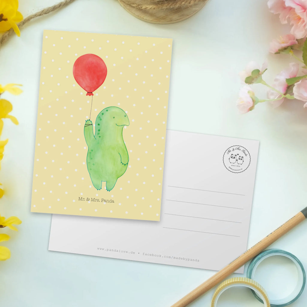 Pocztówka żółw balon Postkarte, Kunstkarten, Ansichtskarte, Grußkarte, einzelkarte, Designkarte, spruchkarte, Ansichtskarten, Motivkarte, kunstkarte, Postkarten, bildkarte, Fotokarte, Schildkröte, Mutausbruch, Motivation, Motivationsspruch, Schildkröten