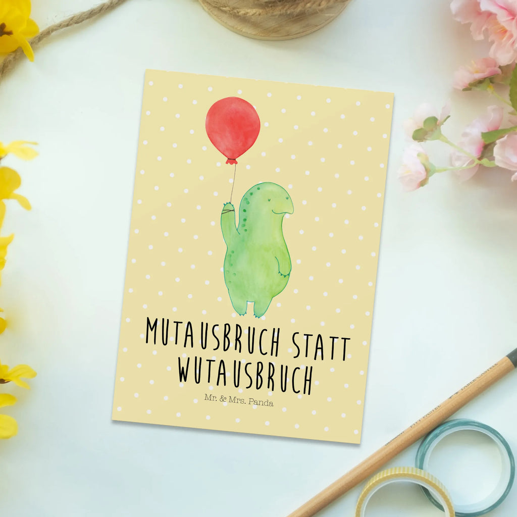 Pocztówka żółw balon Postkarte, Kunstkarten, Ansichtskarte, Grußkarte, einzelkarte, Designkarte, spruchkarte, Ansichtskarten, Motivkarte, kunstkarte, Postkarten, bildkarte, Fotokarte, Schildkröte, Mutausbruch, Motivation, Motivationsspruch, Schildkröten