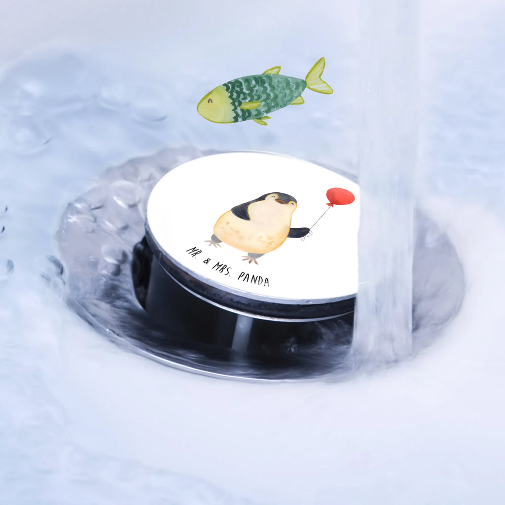 Sink plug Penguin balloon drain plugs, stoppers, universal, washbasin plugs, drain set, washbasin, Washbasin plugs, Penguin, North Pole, Winter, Penguins, gift girlfriend, love, love of life, motivation, happiness, gift idea, new start, daydreams, balloon, new life, best friend, penguins