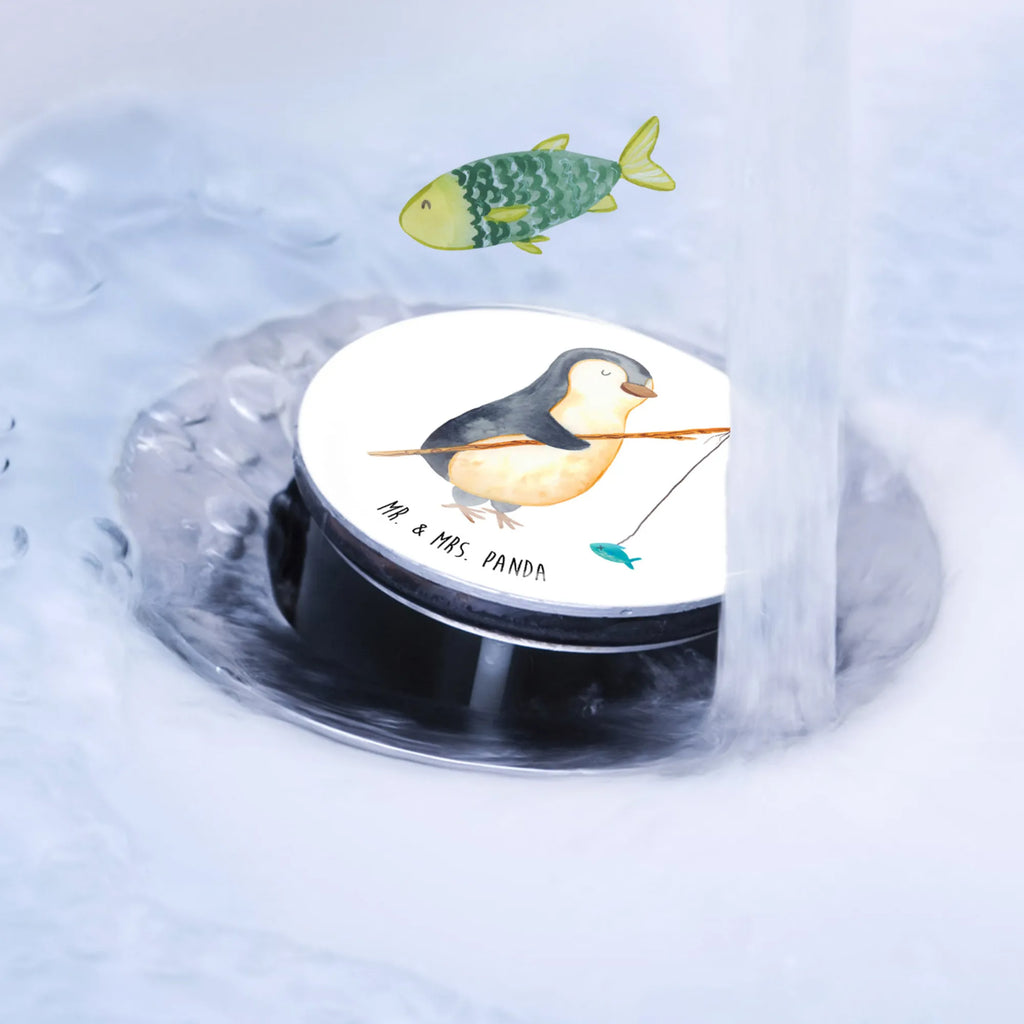 Sink plug Penguin angler drain set, stoppers, washbasin, universal, Washbasin plugs, washbasin plugs, drain plugs, Penguin, North Pole, Winter, Penguins, hobby, gift idea, motivation, daily schedule, vacation, daydreams, new start, weekend, plan, planner, friends, angler, penguins, penguin, gift, fishing