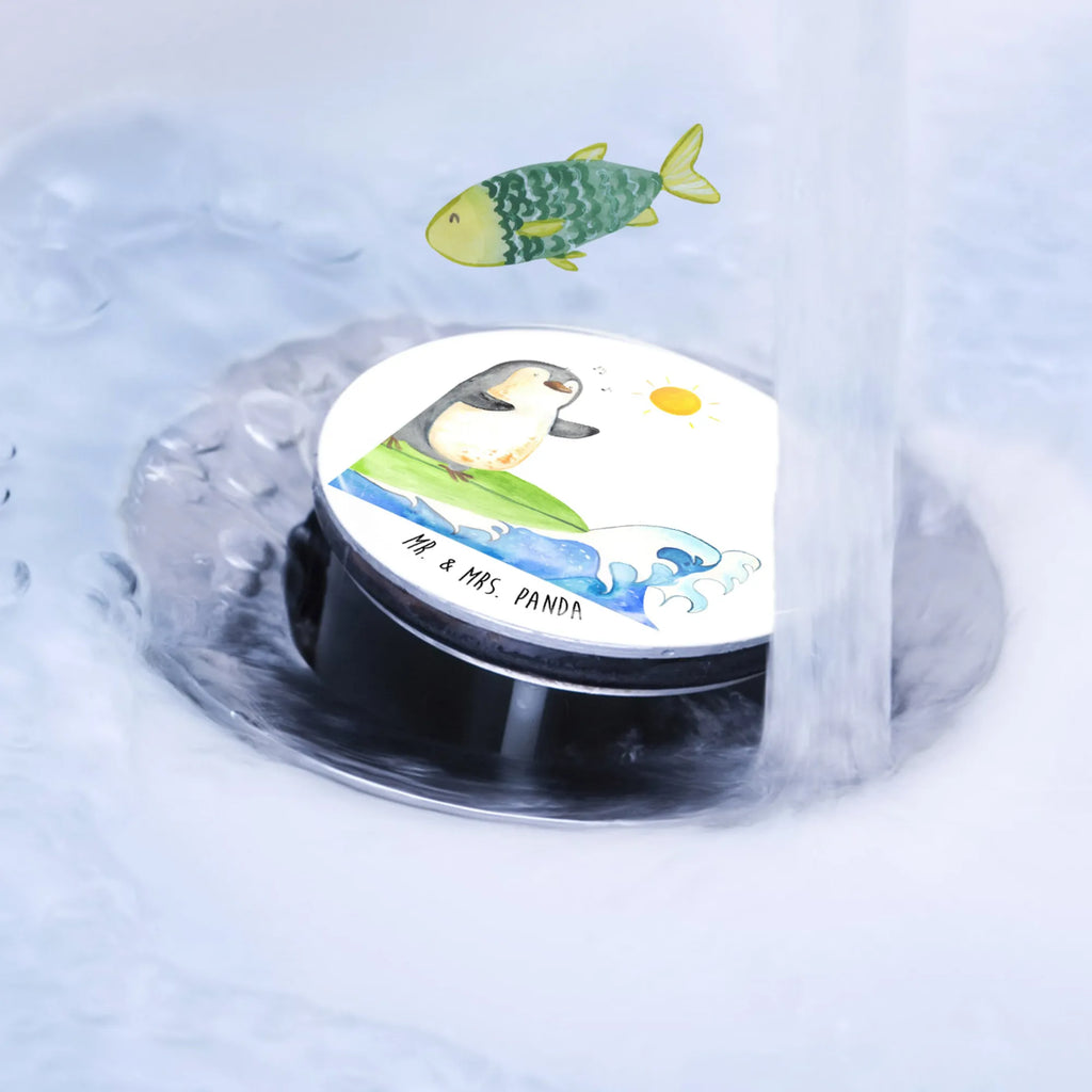 Sink plug Penguin surfer washbasin plugs, drain set, drain plugs, stoppers, universal, washbasin, Washbasin plugs, Penguin, North Pole, Winter, Penguins, waves, Portugal, surfing, penguins, surfers, wave riding, Hawaii, holidays