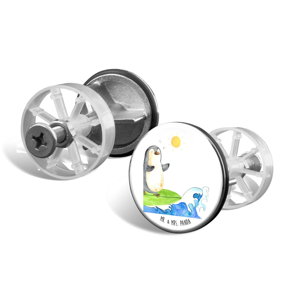 Sink plug Penguin surfer washbasin plugs, drain set, drain plugs, stoppers, universal, washbasin, Washbasin plugs, Penguin, North Pole, Winter, Penguins, waves, Portugal, surfing, penguins, surfers, wave riding, Hawaii, holidays