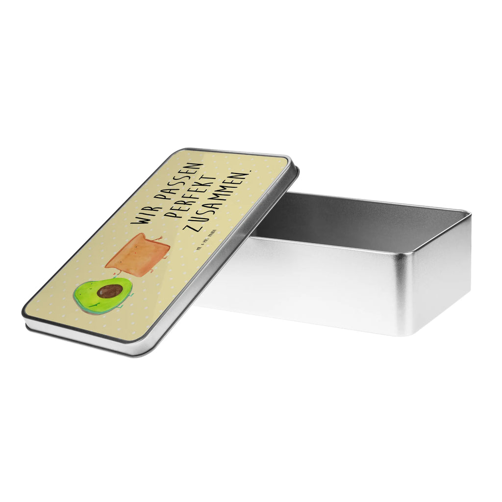 Metal tin avocado toast storage box, storage tin, lock-up box, container, lunch box, aluminium tin, cookie tin, tin box, tins, metal box, Tin can, avocado, vegetables, Anniversary, Anniversary gift, Engagement, Wedding gift, Girlfriend, Friend, Wedding, Lovers, Couple, Toast bread, Engagement party, Toast, Avocado