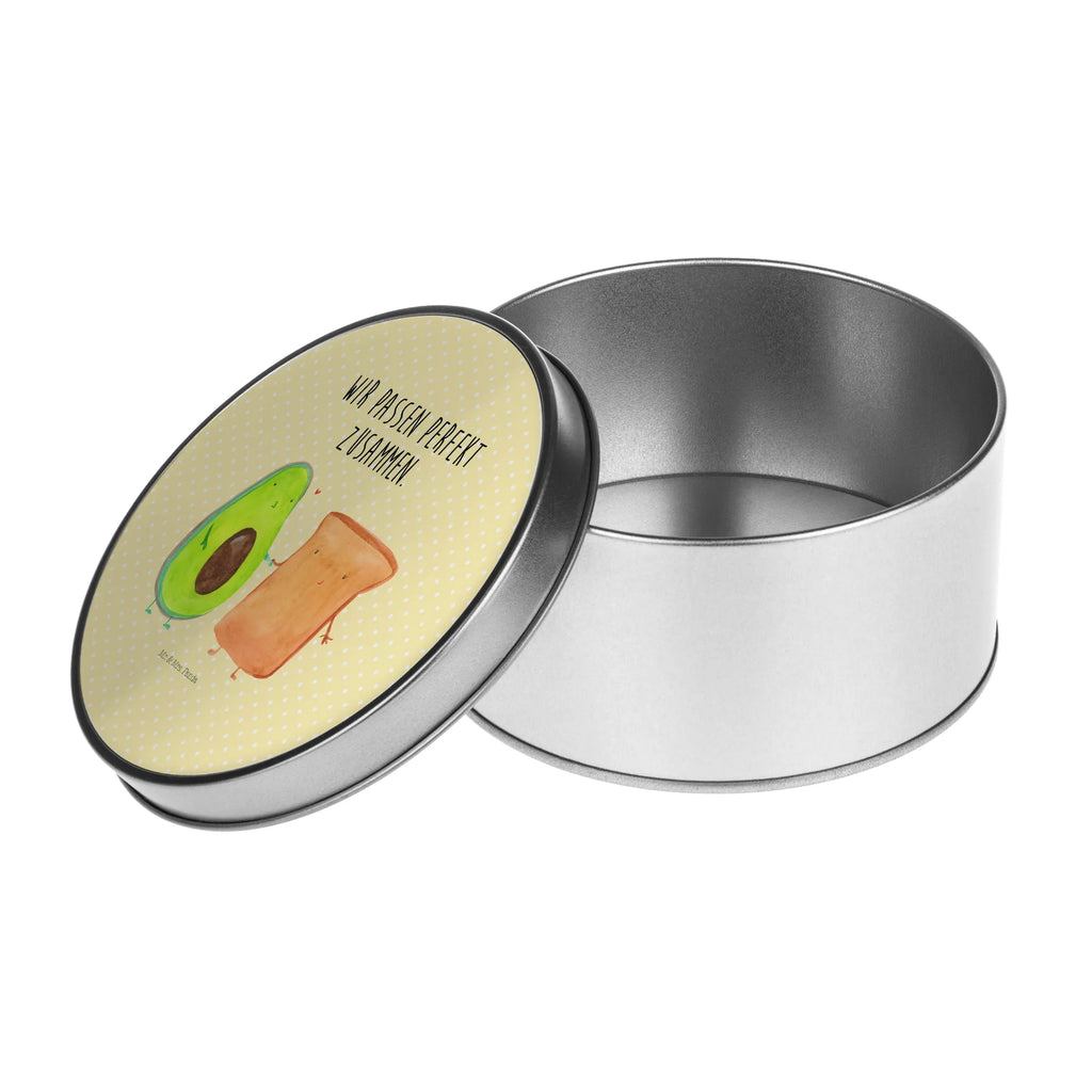 Round tin avocado toast cookie tin, tin can, storage tin, storage, tin, gift box, avocado, vegetables, Engagement, Couple, Toast bread, Engagement party, Lovers, Avocado, Wedding gift, Girlfriend, Anniversary gift, Toast, Wedding, Friend, Anniversary
