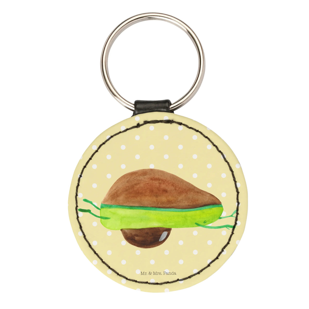 Round key ring avocado yoga