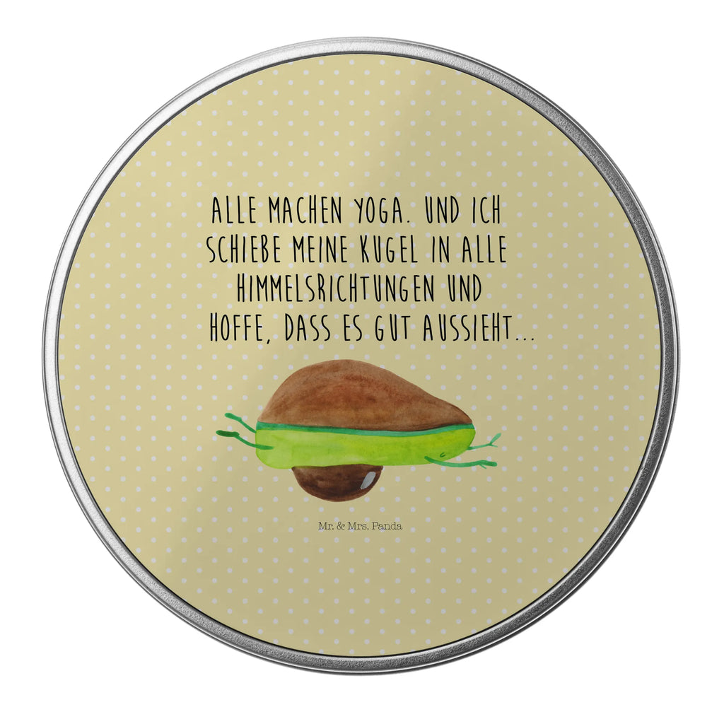 Round tin avocado yoga tin can, tin, storage tin, gift box, cookie tin, storage, avocado, vegetables