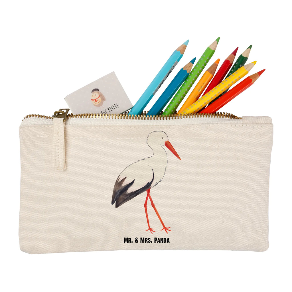 Make-up bag Stork Waschtasche, toiletry bag, Etui, Kosmetikbeutel, Schlampermäppchen, Schminktäschchen, Stiftemäppchen, aufbewahrungstasche, beauty tasche, Waschbeutel, kosmetiktäschchen, Kosmetiktasche, pinsel tasche, utensilientasche, beauty case, Schminktasche, Federmappe, aufbewahrungsbeutel, Mäppchen, Schminkbeutel, Kulturtasche, Kulturbeutel, pencil case, Lustige Sprüche, Tiermotive, Tiere, Gute Laune, Storch, Geburt, Mutter Werden, Schwangerschaft, Baby, Schwanger, Störche, Babybauch, Mutter, Mütter