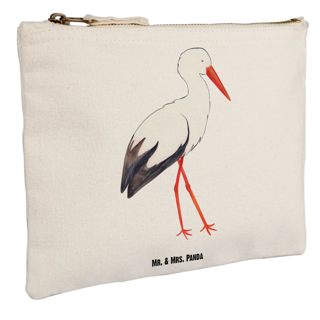 Make-up bag Stork Waschtasche, toiletry bag, Etui, Kosmetikbeutel, Schlampermäppchen, Schminktäschchen, Stiftemäppchen, aufbewahrungstasche, beauty tasche, Waschbeutel, kosmetiktäschchen, Kosmetiktasche, pinsel tasche, utensilientasche, beauty case, Schminktasche, Federmappe, aufbewahrungsbeutel, Mäppchen, Schminkbeutel, Kulturtasche, Kulturbeutel, pencil case, Lustige Sprüche, Tiermotive, Tiere, Gute Laune, Storch, Geburt, Mutter Werden, Schwangerschaft, Baby, Schwanger, Störche, Babybauch, Mutter, Mütter