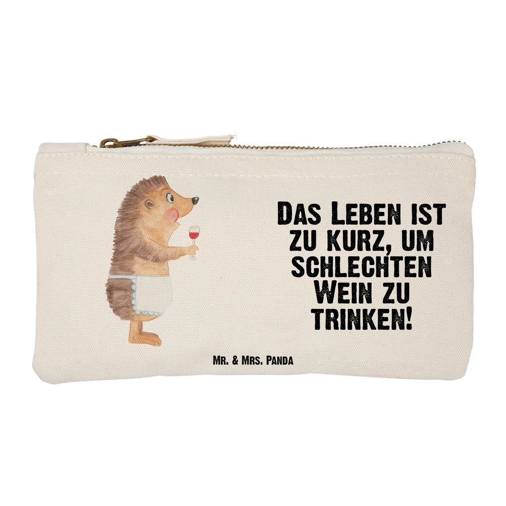 Make-up bag Hedgehog wine Stiftemäppchen, Waschbeutel, Kulturbeutel, Kulturtasche, aufbewahrungstasche, kosmetiktäschchen, beauty case, Mäppchen, Federmappe, Schlampermäppchen, Schminktasche, Schminktäschchen, pinsel tasche, utensilientasche, toiletry bag, beauty tasche, Schminkbeutel, pencil case, Etui, aufbewahrungsbeutel, Kosmetikbeutel, Waschtasche, Kosmetiktasche, Lustige Sprüche, Tiermotive, Tiere, Gute Laune, Geschenk Weinliebhaber, Igel, Weißwein, Wein trinken, Rotwein, Wein Deko, Wein Spruch, Geschenk Weintrinker, Weinglas