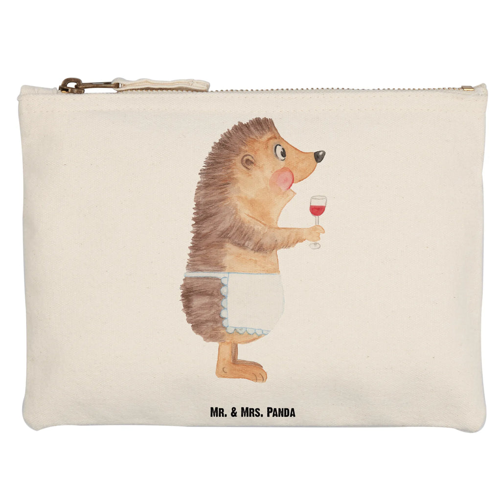 Make-up bag Hedgehog wine Stiftemäppchen, Waschbeutel, Kulturbeutel, Kulturtasche, aufbewahrungstasche, kosmetiktäschchen, beauty case, Mäppchen, Federmappe, Schlampermäppchen, Schminktasche, Schminktäschchen, pinsel tasche, utensilientasche, toiletry bag, beauty tasche, Schminkbeutel, pencil case, Etui, aufbewahrungsbeutel, Kosmetikbeutel, Waschtasche, Kosmetiktasche, Lustige Sprüche, Tiermotive, Tiere, Gute Laune, Geschenk Weinliebhaber, Igel, Weißwein, Wein trinken, Rotwein, Wein Deko, Wein Spruch, Geschenk Weintrinker, Weinglas