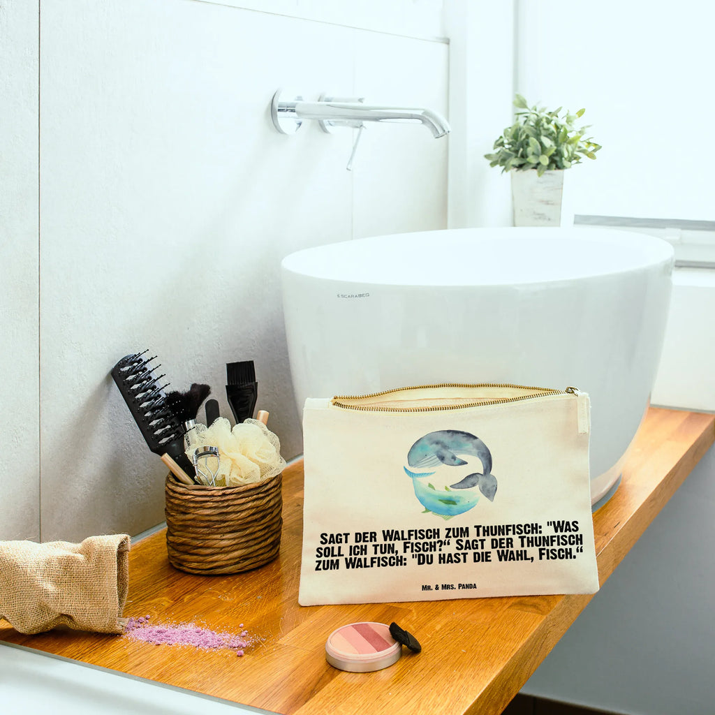 Make-up bag whale tuna Schminktasche, Kulturbeutel, Etui, Kosmetiktasche, Waschtasche, Mäppchen, Federmappe, utensilientasche, pencil case, Waschbeutel, pinsel tasche, Schminktäschchen, toiletry bag, Schminkbeutel, Kulturtasche, beauty tasche, Stiftemäppchen, aufbewahrungsbeutel, Kosmetikbeutel, beauty case, Schlampermäppchen, aufbewahrungstasche, kosmetiktäschchen, Lustige Sprüche, Tiermotive, Tiere, Gute Laune, Wal, Spruch Lustig, Wortwitz Lustig, Tunfisch, Flachwitz, Flachwitz Geschenk, Spruch Des Tages, Witz, Wahl