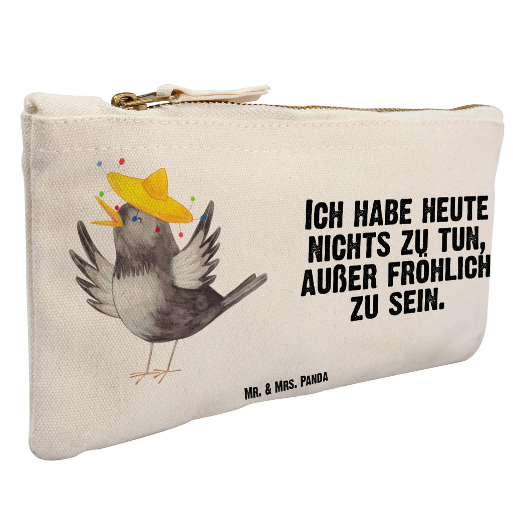 torebka na makijaż kruk Sombrero aufbewahrungsbeutel, beauty case, kosmetiktäschchen, Schminkbeutel, Kulturtasche, Schlampermäppchen, Kosmetiktasche, Schminktasche, Kosmetikbeutel, Mäppchen, Kulturbeutel, beauty tasche, aufbewahrungstasche, toiletry bag, utensilientasche, pencil case, Etui, Waschbeutel, Waschtasche, Federmappe, Stiftemäppchen, Schminktäschchen, pinsel tasche, Lustige Sprüche, Tiermotive, Tiere, Gute Laune, Motivation, Glück Spruch, Rabe, Vogel, Elster, Fröhlich sein, Froh, Spruch Positiv, Vögel, glücklich sein