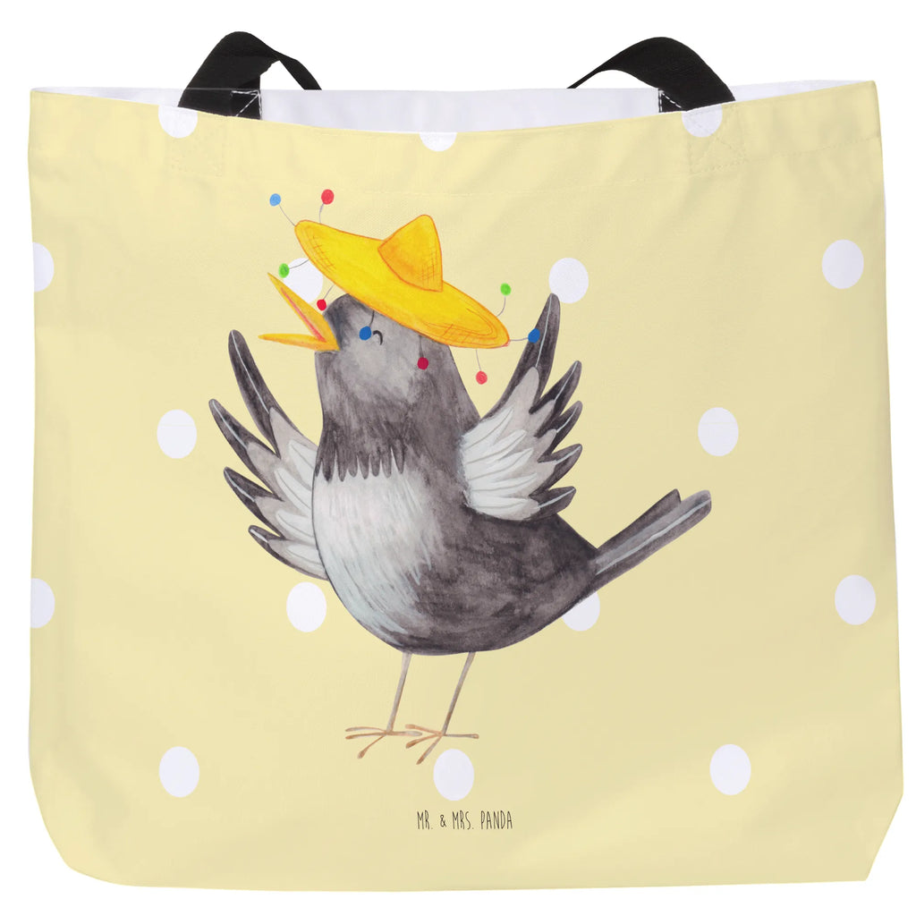 Shopper kruk Sombrero Schultasche, Einkaufstasche, Schulbeutel, Tragebeutel, Shopper, Strandtasche, Alltagstasche, Einkaufsbeutel, Beutel, Freizeittasche, Tasche, Tiermotive, Gute Laune, lustige Sprüche, Tiere, Vogel, Elster, froh, fröhlich sein, glücklich sein, Motivation, Spruch positiv, Rabe, Glück Spruch, Vögel