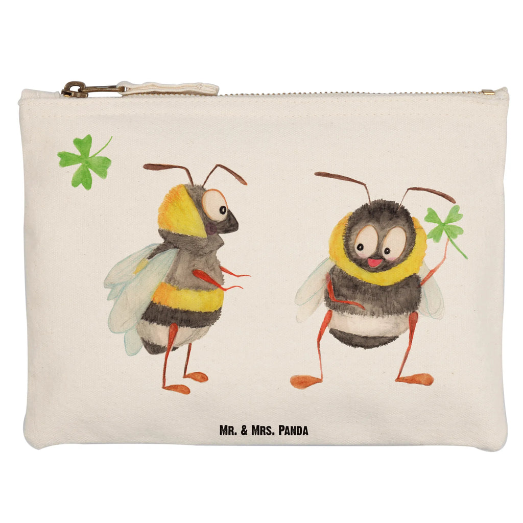 Make-up bag bumblebees shamrock small animals, cute, funny, cute animal motives, hand drawn, small world, funny sayings, good mood, happy, gifts, gift ideas, special gifts, animal lover, card, bee decoration, bumblebee, bee, saying positive, saying happy, become happy, be happy, saying beautiful