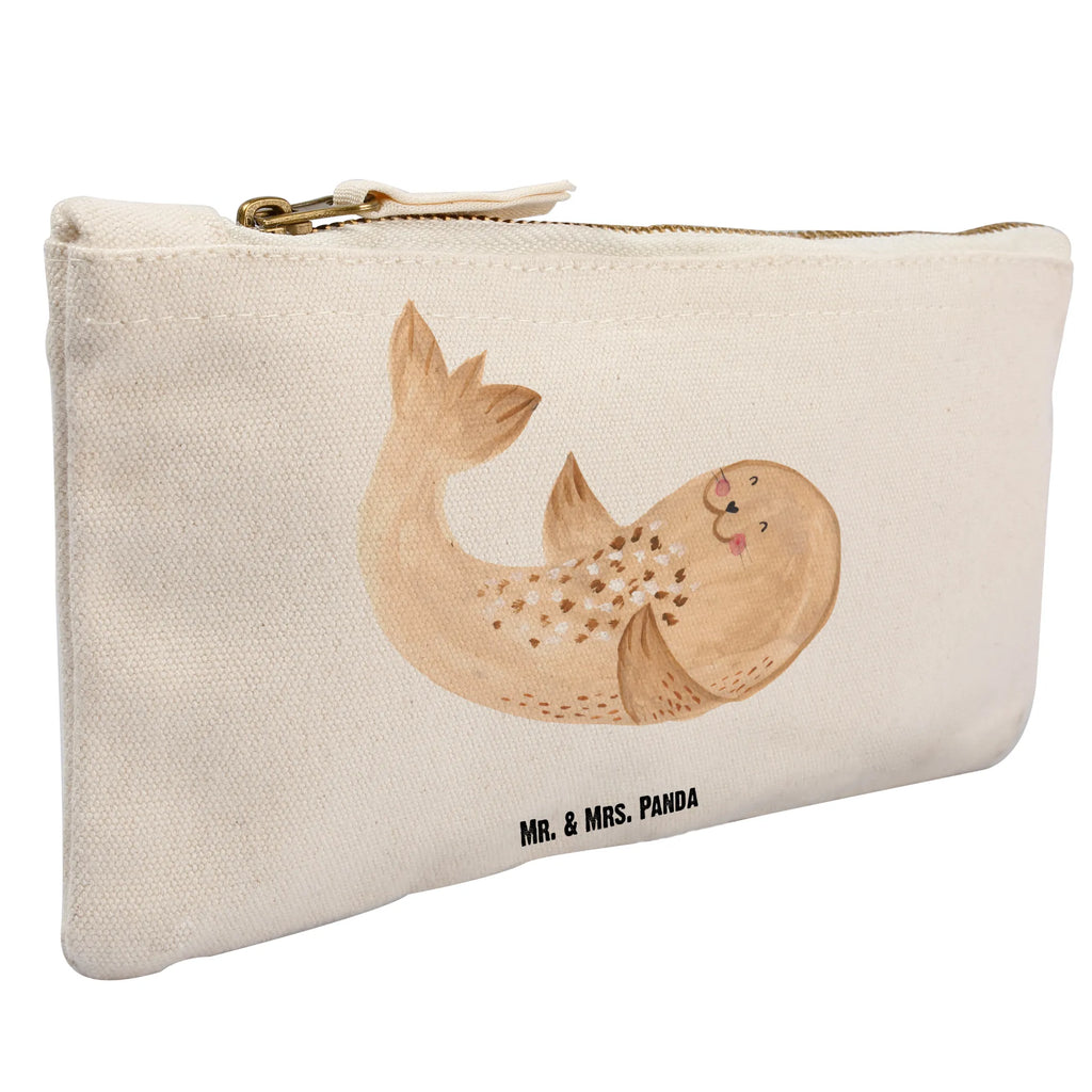 torebka na makijaż foka Leżeć Waschbeutel, Schminktasche, Waschtasche, Federmappe, utensilientasche, Schminkbeutel, Schminktäschchen, Kulturtasche, Schlampermäppchen, Kosmetiktasche, toiletry bag, Kosmetikbeutel, Stiftemäppchen, aufbewahrungstasche, Etui, Mäppchen, beauty case, Kulturbeutel, kosmetiktäschchen, beauty tasche, pinsel tasche, aufbewahrungsbeutel, pencil case, Lustige Sprüche, Tiermotive, Tiere, Gute Laune, Nordsee, Robben, Freude, Seehund, Lachen, Strand, Meerestier, Robbe, Ostsee