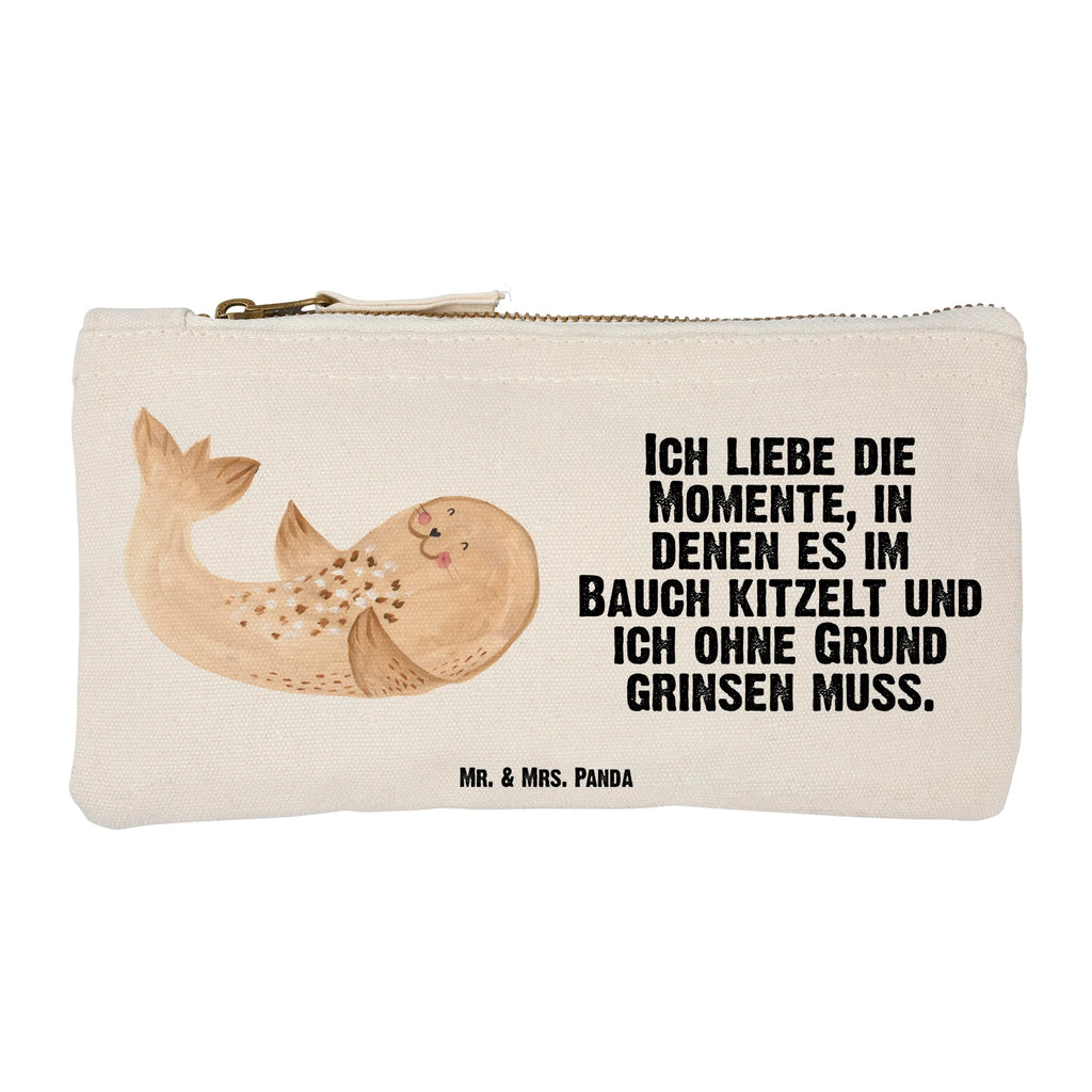 torebka na makijaż foka Leżeć Waschbeutel, Schminktasche, Waschtasche, Federmappe, utensilientasche, Schminkbeutel, Schminktäschchen, Kulturtasche, Schlampermäppchen, Kosmetiktasche, toiletry bag, Kosmetikbeutel, Stiftemäppchen, aufbewahrungstasche, Etui, Mäppchen, beauty case, Kulturbeutel, kosmetiktäschchen, beauty tasche, pinsel tasche, aufbewahrungsbeutel, pencil case, Lustige Sprüche, Tiermotive, Tiere, Gute Laune, Nordsee, Robben, Freude, Seehund, Lachen, Strand, Meerestier, Robbe, Ostsee