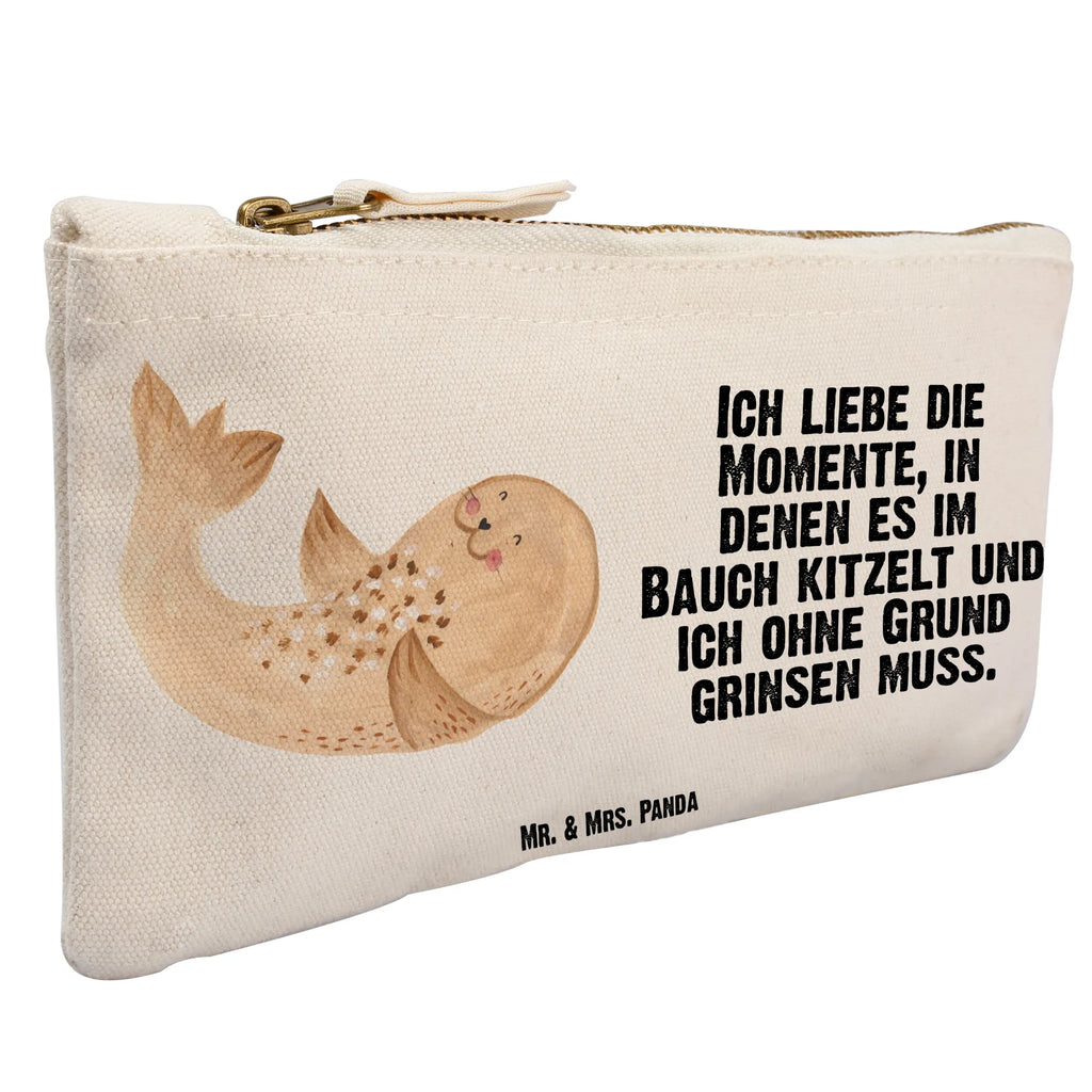 torebka na makijaż foka Leżeć Waschbeutel, Schminktasche, Waschtasche, Federmappe, utensilientasche, Schminkbeutel, Schminktäschchen, Kulturtasche, Schlampermäppchen, Kosmetiktasche, toiletry bag, Kosmetikbeutel, Stiftemäppchen, aufbewahrungstasche, Etui, Mäppchen, beauty case, Kulturbeutel, kosmetiktäschchen, beauty tasche, pinsel tasche, aufbewahrungsbeutel, pencil case, Lustige Sprüche, Tiermotive, Tiere, Gute Laune, Nordsee, Robben, Freude, Seehund, Lachen, Strand, Meerestier, Robbe, Ostsee