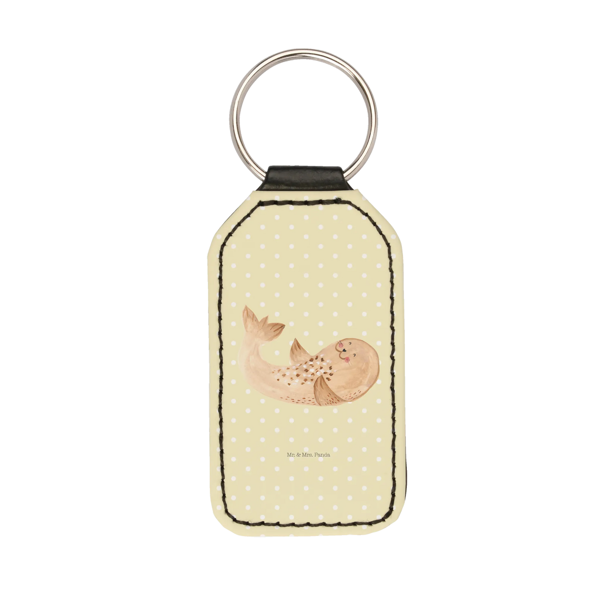 Rectangular key ring seal Lay lucky charm, pendant, keychain, key ring, bag pendant, small animals, cute, funny, cute animal motives, hand drawn, small world, funny sayings, good mood, happy, gifts, gift ideas, special gifts, animal lover, card, laughter, Seal, seal, joy, North Sea, sea animal, Baltic Sea, seals, beach