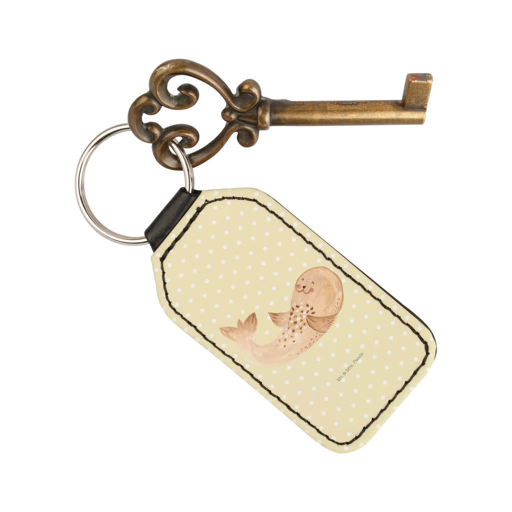 Rectangular key ring seal Lay key ring, pendant, lucky charm, keychain, bag pendant, small animals, cute, funny, cute animal motives, hand drawn, small world, funny sayings, good mood, happy, gifts, gift ideas, special gifts, animal lover, card, seal, Baltic Sea, Seal, seals, beach, laughter, North Sea, joy, sea animal