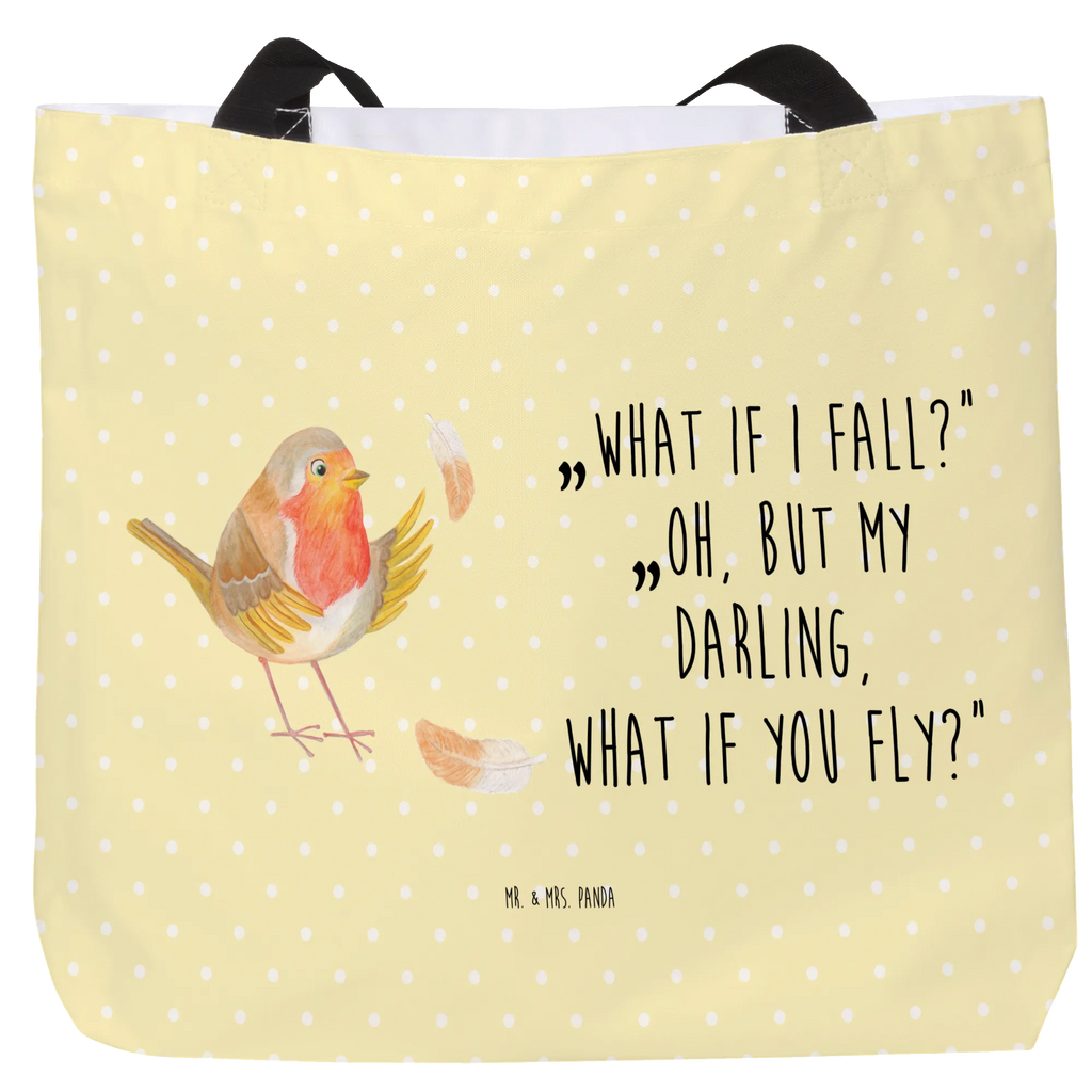 Shopper robin feathers Ausflug, Schultasche, Shopper, Strandtasche, Tüte, Beutel, XL, Schulbeutel, Tragebeutel, Einkaufstasche, Schultertasche, Freizeittasche, Alltagstasche, Einkaufsbeutel, XXL Tasche, Stofftasche, Gute Laune, Lustige Sprüche, Tiermotive, Tiere, What If I Fall, fliegen, Spruch Motivation, Vogel, Rotkehlchen, Motivationsbilder, Motivation Sprüche, Spruch Mut