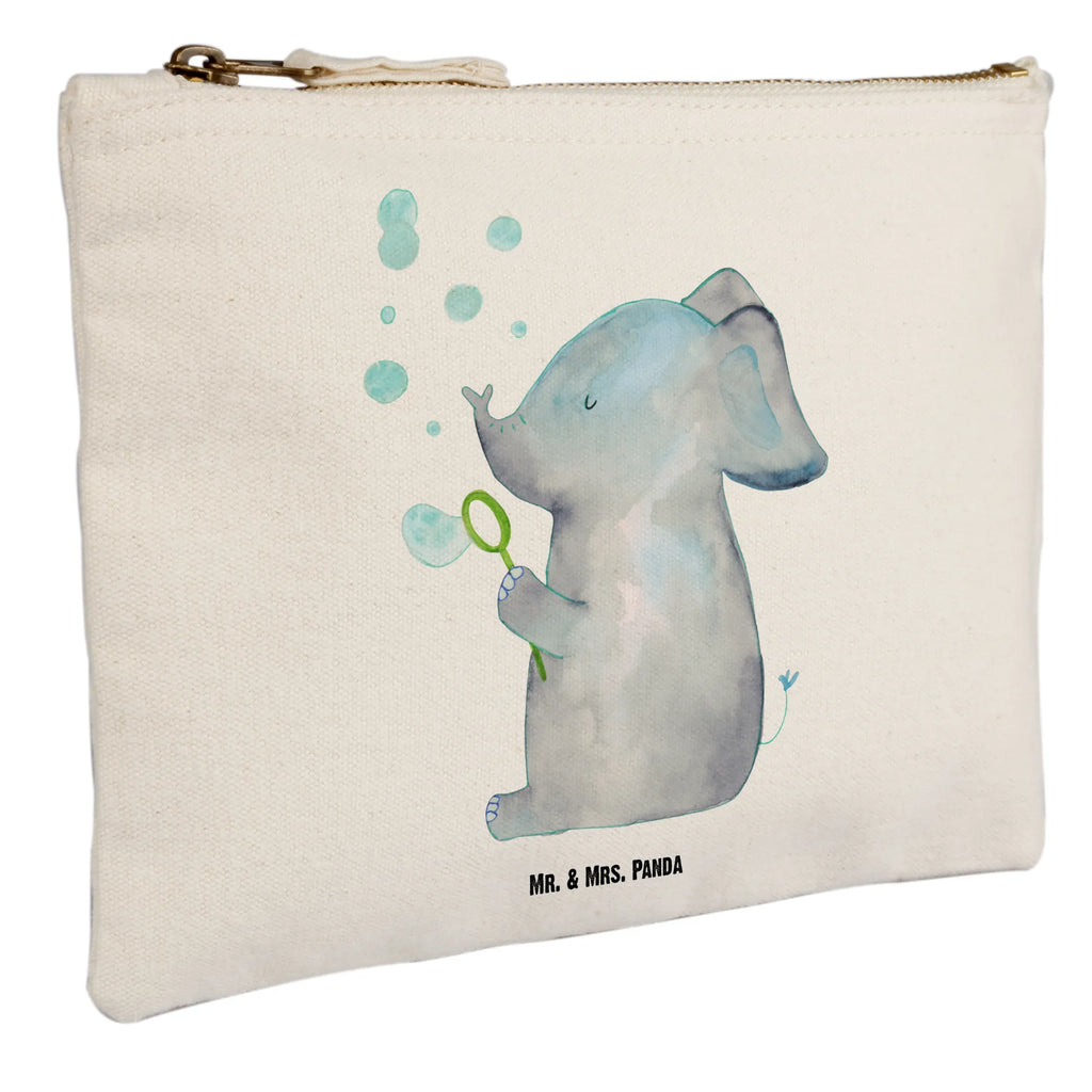 Make-up bag elephant soap bubbles small animals, cute, funny, cute animal motives, hand drawn, small world, funny sayings, good mood, happy, gifts, gift ideas, special gifts, animal lover, card, home, proof of love, soap bubbles, pachyderm, love, elephants, love saying, proboscidean, feeling. Home, Elephant