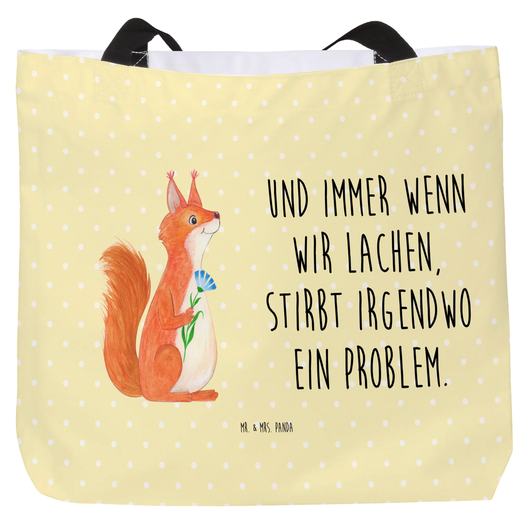 Shopper Squirrel flower handle bag, bag, beach bag, shopper, carrier bag, shopping bag, woman, large, XXL, small animals, cute, funny, cute animal motives, hand drawn, small world, funny sayings, good mood, happy, gifts, gift ideas, special gifts, animal lover, card, Squirrel, motivation pictures, laughter, fun, happy saying, saying decoration, motivation sayings, positive saying, squirrel