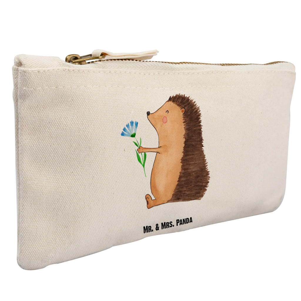 Make-up bag Hedgehog Flower kosmetiktäschchen, Schminktasche, aufbewahrungstasche, Schminktäschchen, Waschtasche, Stiftemäppchen, pencil case, beauty tasche, Waschbeutel, Mäppchen, toiletry bag, Kulturtasche, Kosmetikbeutel, pinsel tasche, beauty case, utensilientasche, Federmappe, Schminkbeutel, Etui, Kulturbeutel, Schlampermäppchen, aufbewahrungsbeutel, Kosmetiktasche, Tiermotive, Tiere, Lustige Sprüche, Gute Laune, Krankheit, Besuch, Igel, Gute Besserung, krank, Genesungswünsche, Krankenhaus