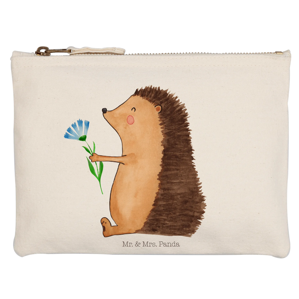 Make-up bag Hedgehog Flower kosmetiktäschchen, Schminktasche, aufbewahrungstasche, Schminktäschchen, Waschtasche, Stiftemäppchen, pencil case, beauty tasche, Waschbeutel, Mäppchen, toiletry bag, Kulturtasche, Kosmetikbeutel, pinsel tasche, beauty case, utensilientasche, Federmappe, Schminkbeutel, Etui, Kulturbeutel, Schlampermäppchen, aufbewahrungsbeutel, Kosmetiktasche, Tiermotive, Tiere, Lustige Sprüche, Gute Laune, Krankheit, Besuch, Igel, Gute Besserung, krank, Genesungswünsche, Krankenhaus