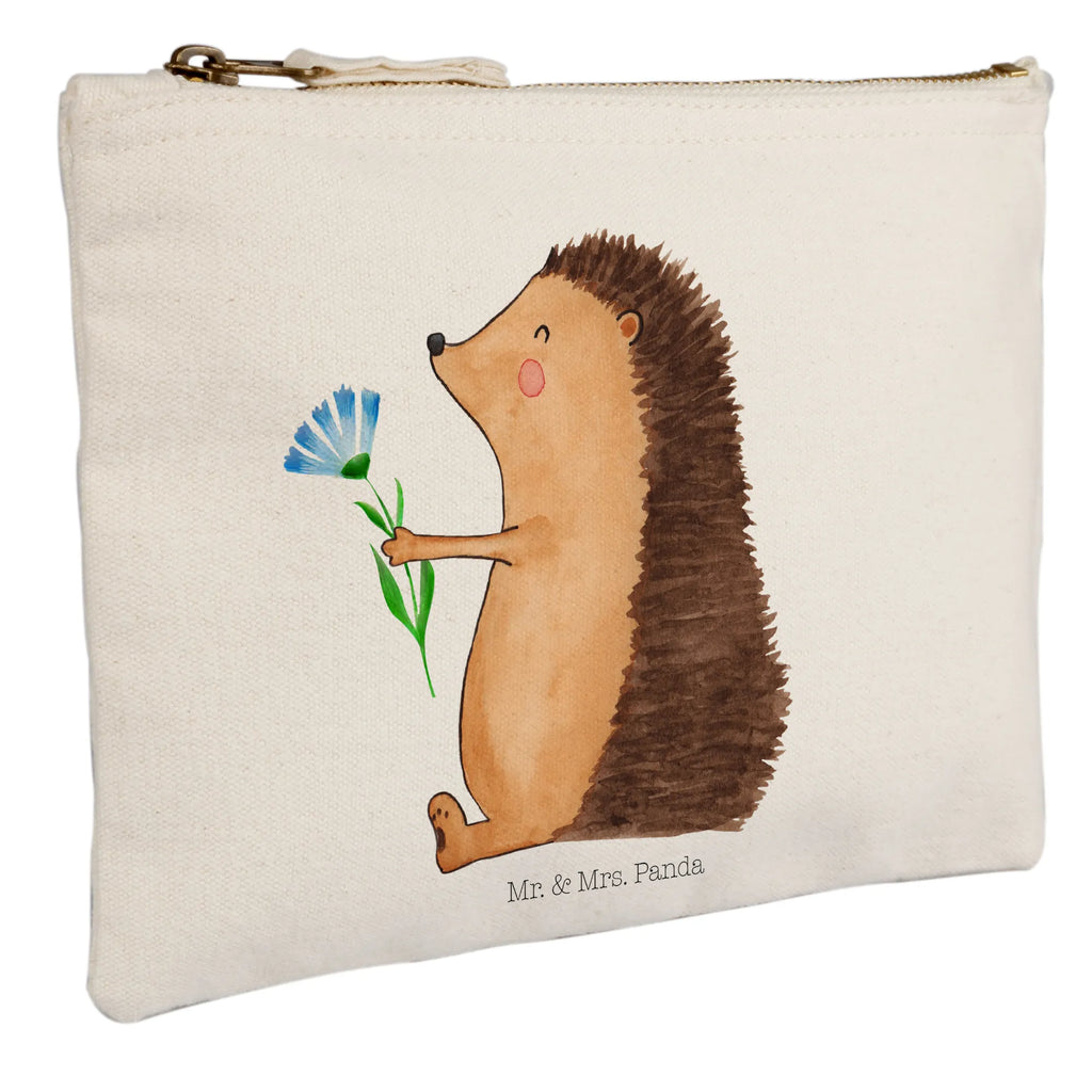 Make-up bag Hedgehog Flower kosmetiktäschchen, Schminktasche, aufbewahrungstasche, Schminktäschchen, Waschtasche, Stiftemäppchen, pencil case, beauty tasche, Waschbeutel, Mäppchen, toiletry bag, Kulturtasche, Kosmetikbeutel, pinsel tasche, beauty case, utensilientasche, Federmappe, Schminkbeutel, Etui, Kulturbeutel, Schlampermäppchen, aufbewahrungsbeutel, Kosmetiktasche, Tiermotive, Tiere, Lustige Sprüche, Gute Laune, Krankheit, Besuch, Igel, Gute Besserung, krank, Genesungswünsche, Krankenhaus