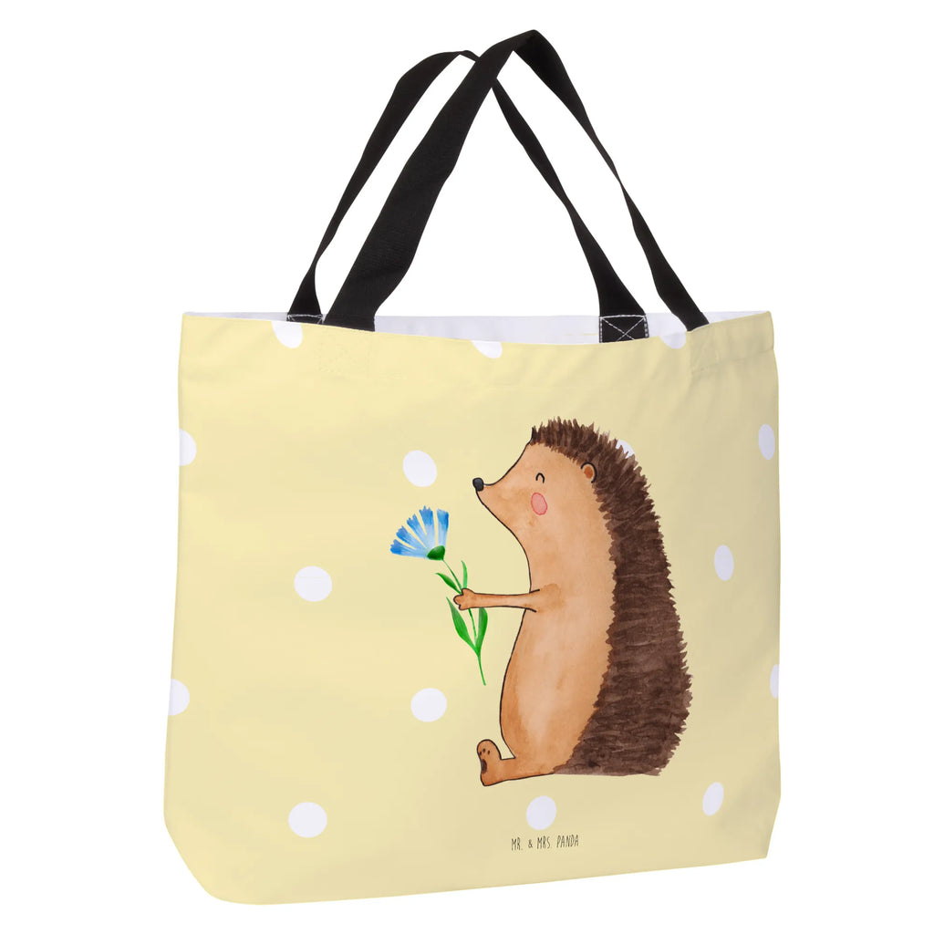 Shopper Hedgehog Flower Schulbeutel, Strandtasche, Shopper, Alltagstasche, Freizeittasche, Schultasche, Tasche, Einkaufsbeutel, Einkaufstasche, Tragebeutel, Beutel, Tiermotive, Gute Laune, lustige Sprüche, Tiere, Gute Besserung, Krankheit, Krankenhaus, Genesungswünsche, Besuch, krank, Igel