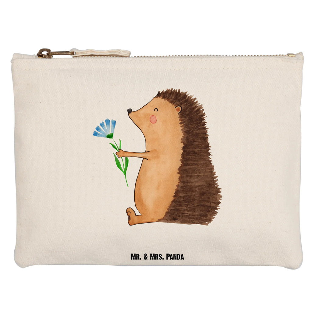 Make-up bag Hedgehog Flower kosmetiktäschchen, Schminktasche, aufbewahrungstasche, Schminktäschchen, Waschtasche, Stiftemäppchen, pencil case, beauty tasche, Waschbeutel, Mäppchen, toiletry bag, Kulturtasche, Kosmetikbeutel, pinsel tasche, beauty case, utensilientasche, Federmappe, Schminkbeutel, Etui, Kulturbeutel, Schlampermäppchen, aufbewahrungsbeutel, Kosmetiktasche, Tiermotive, Tiere, Lustige Sprüche, Gute Laune, Krankheit, Besuch, Igel, Gute Besserung, krank, Genesungswünsche, Krankenhaus