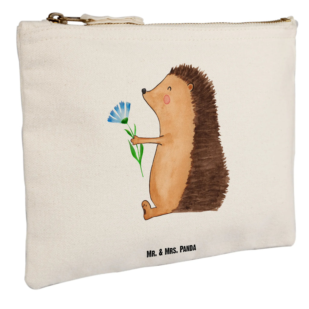 Make-up bag Hedgehog Flower kosmetiktäschchen, Schminktasche, aufbewahrungstasche, Schminktäschchen, Waschtasche, Stiftemäppchen, pencil case, beauty tasche, Waschbeutel, Mäppchen, toiletry bag, Kulturtasche, Kosmetikbeutel, pinsel tasche, beauty case, utensilientasche, Federmappe, Schminkbeutel, Etui, Kulturbeutel, Schlampermäppchen, aufbewahrungsbeutel, Kosmetiktasche, Tiermotive, Tiere, Lustige Sprüche, Gute Laune, Krankheit, Besuch, Igel, Gute Besserung, krank, Genesungswünsche, Krankenhaus