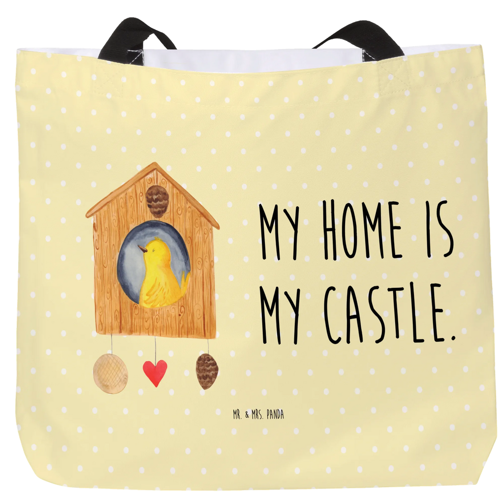 Shopper ptak Dom Einkaufsbeutel, Einkaufstasche, XXL Tasche, Tüte, Shopper, Strandtasche, Freizeittasche, Tragebeutel, Alltagstasche, Schultasche, Beutel, Schulbeutel, Ausflug, XL, Schultertasche, Stofftasche, Gute Laune, Tiere, Lustige Sprüche, Tiermotive, Vögel, Zuhause, Wohnung, Eigenheim, Home Sweet Home, Vogelhaus, Familie, Unser Haus, Lieblingsort, Haus, Castle, Vogel, Nest, Vogelhäuschen