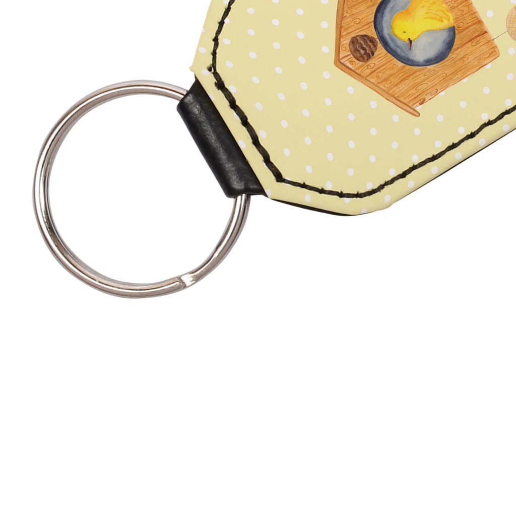 Rectangular key ring Bird House pendant, bag pendant, keychain, key ring, lucky charm, small animals, cute, funny, cute animal motives, hand drawn, small world, funny sayings, good mood, happy, gifts, gift ideas, special gifts, animal lover, card, house, our house, family, birdhouse, favorite place, castle, nest, home, home sweet home, Bird, birds, apartment