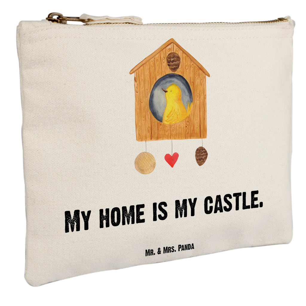 torebka na makijaż ptak Dom toiletry bag, Etui, beauty case, Waschtasche, Kulturbeutel, pencil case, pinsel tasche, beauty tasche, Kosmetiktasche, Kosmetikbeutel, aufbewahrungsbeutel, Schlampermäppchen, Schminktasche, Schminktäschchen, kosmetiktäschchen, Waschbeutel, Federmappe, Schminkbeutel, Mäppchen, utensilientasche, Kulturtasche, aufbewahrungstasche, Stiftemäppchen, Tiere, Lustige Sprüche, Tiermotive, Gute Laune, Wohnung, Eigenheim, Haus, Unser Haus, Familie, Home Sweet Home, Vogelhäuschen, Vogelhaus, Vögel, Nest, Castle, Lieblingsort, Zuhause, Vogel