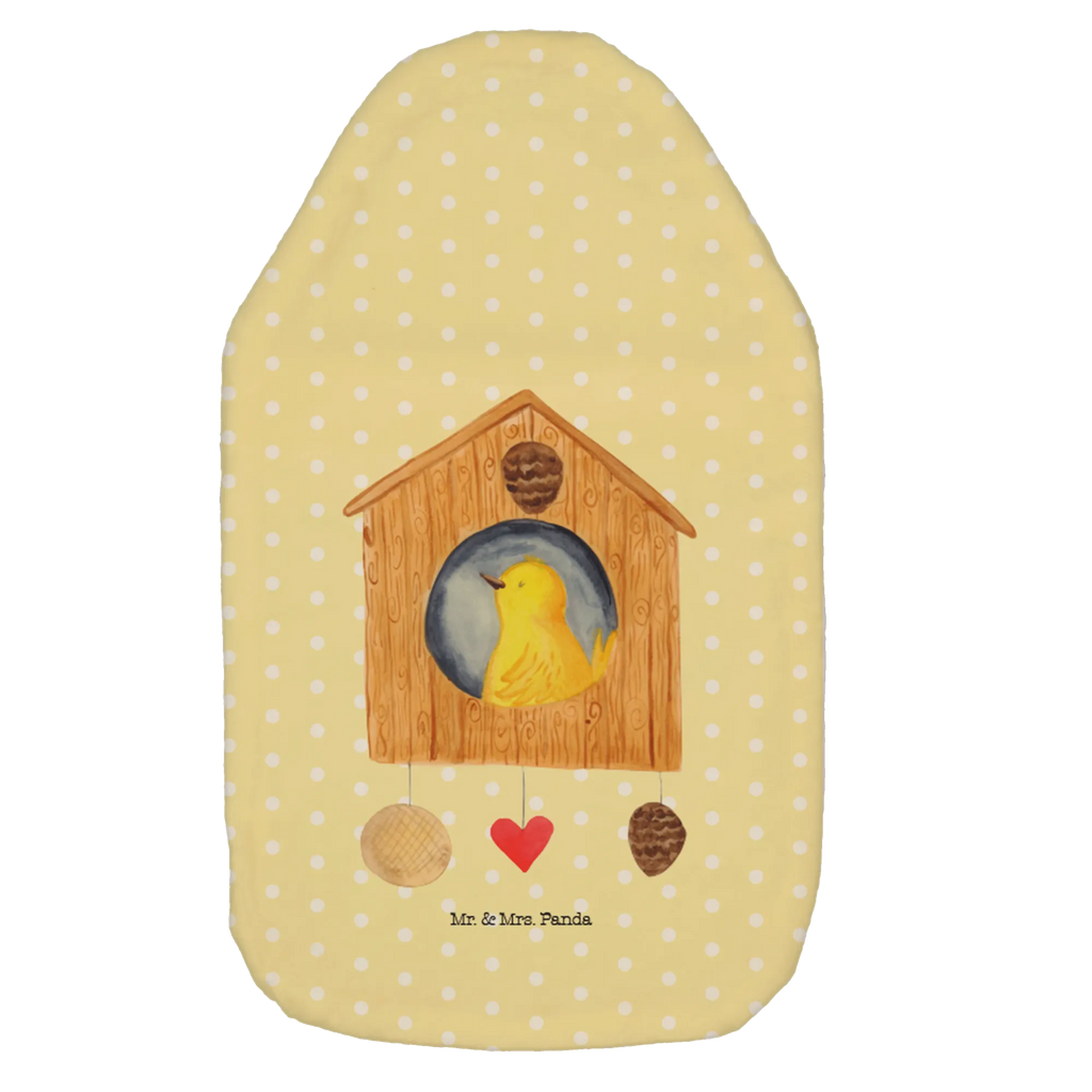 Hot water bottle Bird House Kleine Wärmflasche, Wärmflasche mit Bezug, Körnerkissen, Bettflasche, Wärmflasche, Wärmflaschenbezug, Wärmekissen, Kinderwärmflasche, Tiermotive, Gute Laune, lustige Sprüche, Tiere, Nest, Wohnung, Zuhause, Home sweet home, Vögel, Haus, Castle, Vogelhaus, unser Haus, Lieblingsort, Familie, Eigenheim, Vogel, Vogelhäuschen