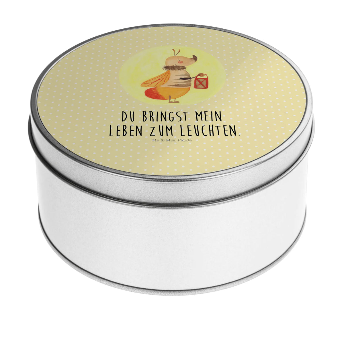 Round tin Firefly storage, cookie tin, tin can, tin, storage tin, gift box, small animals, cute, funny, cute animal motives, hand drawn, small world, funny sayings, good mood, happy, gifts, gift ideas, special gifts, animal lover, card, engagement, love saying, love, proof of love, butterfly, favourite person, glowworm, glow, magic, marriage proposal, anniversary