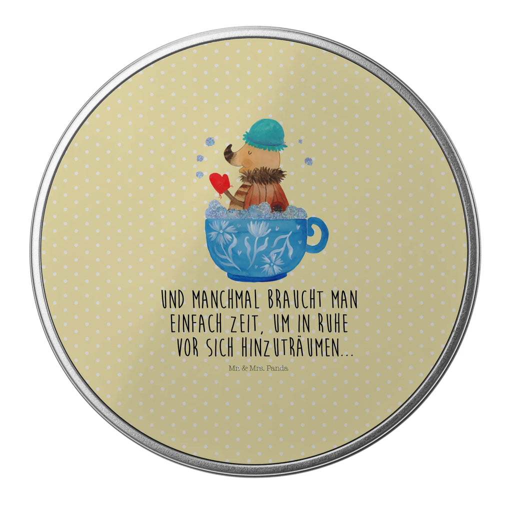 okrągła puszka z blachy Ćma kąpiel pianowa Motywy zwierzęce, dobra energia, zabawne powiedzonka, zwierzęta