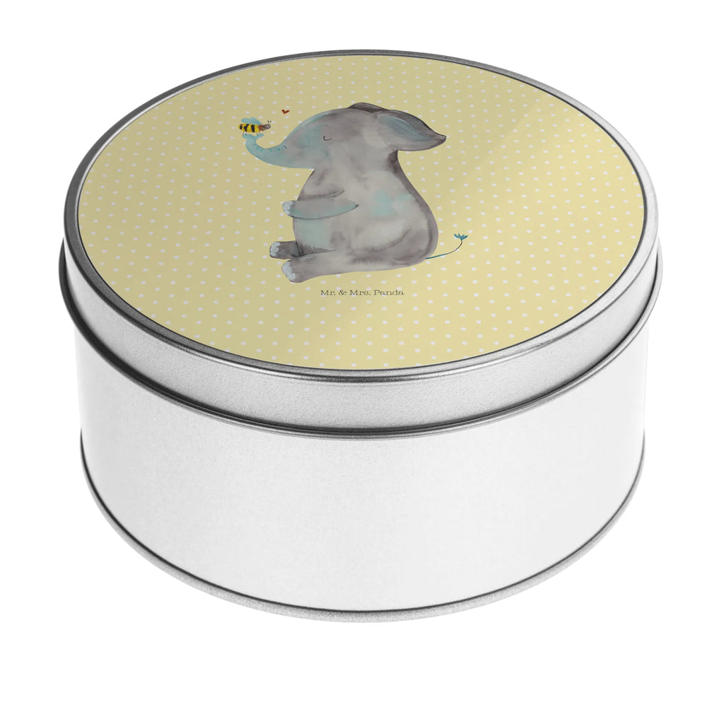 okrągła puszka z blachy słoń pszczoła Motywy zwierzęce, dobra energia, zabawne powiedzonka, zwierzęta