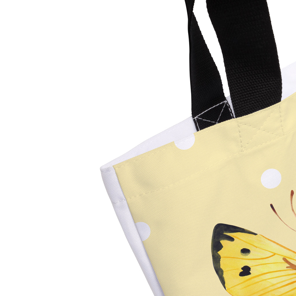 Shopper Raupe & Schmetterling Strandtasche, Einkaufstasche, Einkaufsbeutel, Alltagstasche, Freizeittasche, Tasche, Beutel, Shopper, Schulbeutel, Tragebeutel, Schultasche, Tiermotive, Gute Laune, lustige Sprüche, Tiere, Entwicklung, Schmetterling, Erwachsen werden, Hütchen, Zitronenfalter, Raupe, Kokon, Aufwachsen, Schönheit, Hut