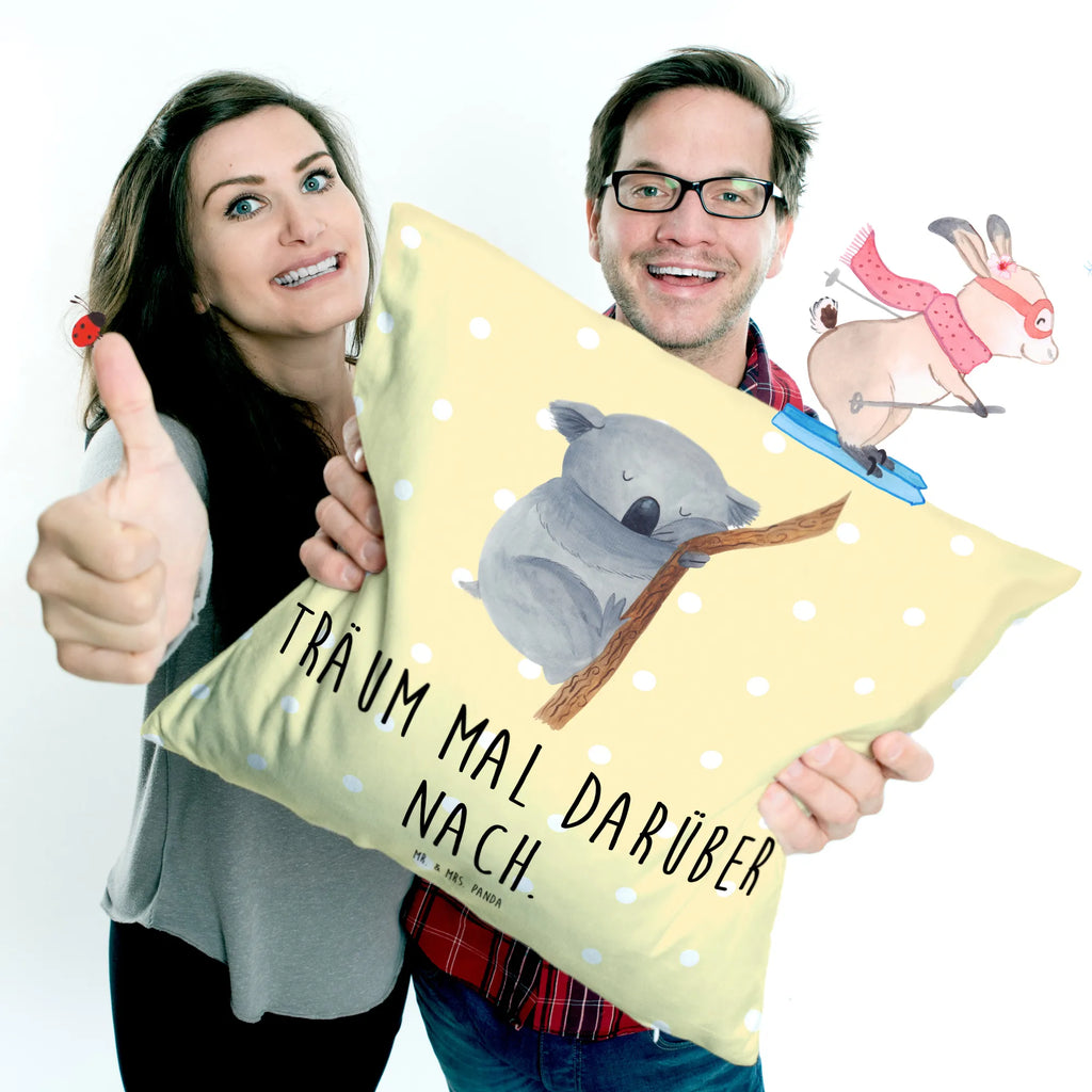 Cushion koala 40 x 40, pillows, settee, 40x40, soft, pad, pillow case, fluffy, bed, Pillow, bedroom, cushion, couch, sofa, small animals, cute, funny, cute animal motives, hand drawn, small world, funny sayings, good mood, happy, gifts, gift ideas, special gifts, animal lover, card, dream, dreamland, Koala, sleeping, bear, koala bear