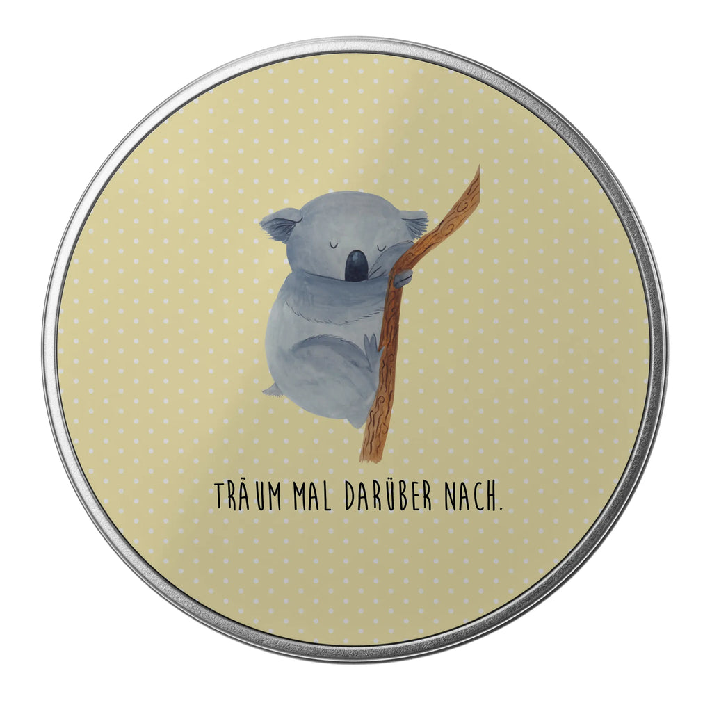 okrągła puszka z blachy Koala runddosen, Runde Dose, Keksdose, Aufbewahrungsdose, Vorratsdose, dosen, runddose, gebäckdose, metalldosen, geschenkdosen, Metalldose, Aufbewahrungsdosen, Aufbewahrungsbox, keksdosen, Blechdose Rund, metallboxen, runde keksdosen, plätzchendosen, Metalldose Rund, runde dosen, gebäckdosen, Vorratsdosen, runde blechdosen, plätzchendose, runde keksdose, Runde Blechdose, Geschenkdose, Dose, Metallbox, blechdosen, Blechdose, Lustige Sprüche, Tiere, Tiermotive, Gute Laune, Traumland, Koalabär, Traum, Träumen, schlafen, Koala, Schlafzimmer, Bär