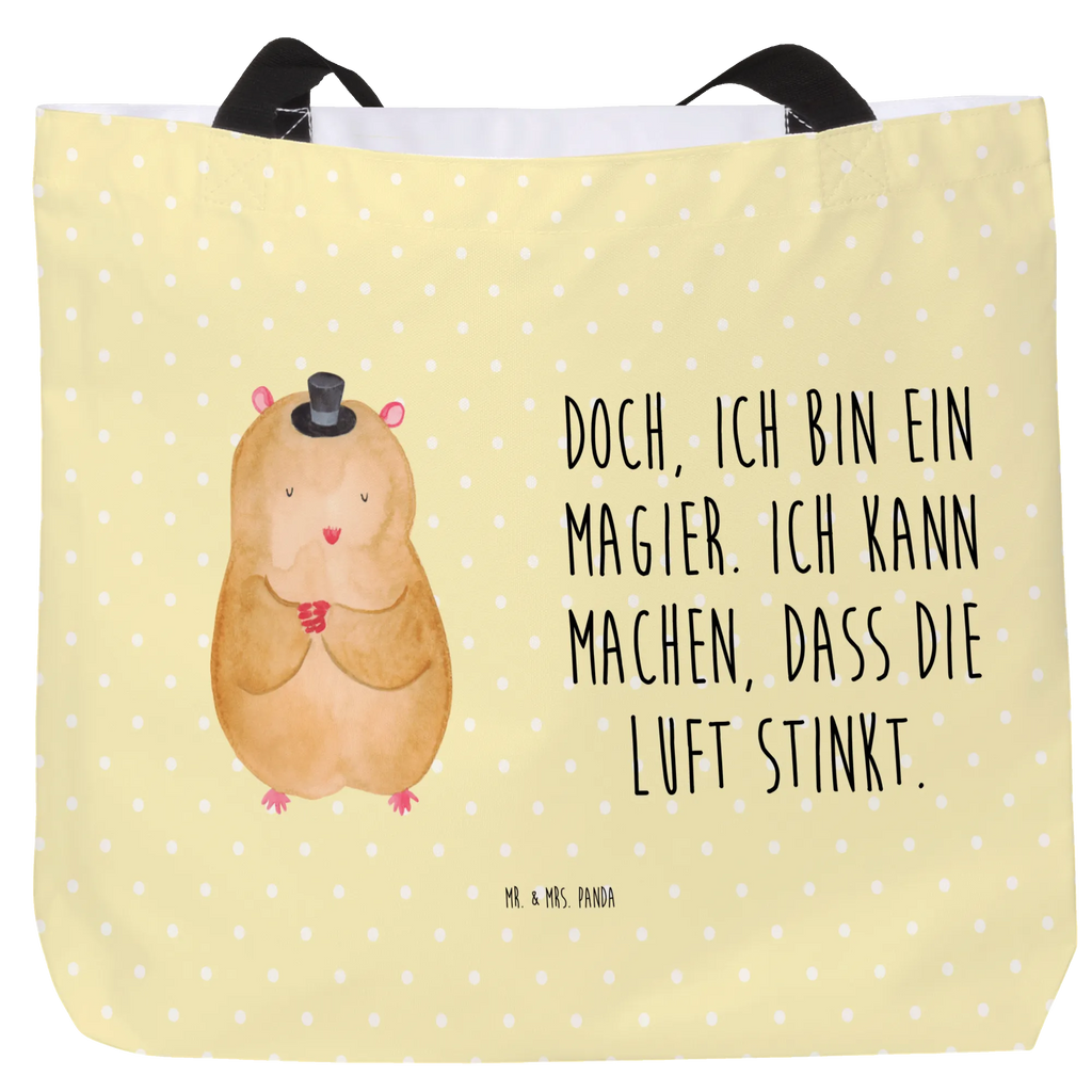 Shopper hamster cap Einkaufstasche, Shopper, XXL Tasche, Strandtasche, Freizeittasche, XL, Beutel, Schultasche, Schultertasche, Einkaufsbeutel, Tüte, Schulbeutel, Tragebeutel, Alltagstasche, Stofftasche, Ausflug, Gute Laune, Lustige Sprüche, Tiermotive, Tiere, Zylinder, Magier, Hamster, Zwerghamster, Hut, Zauberer