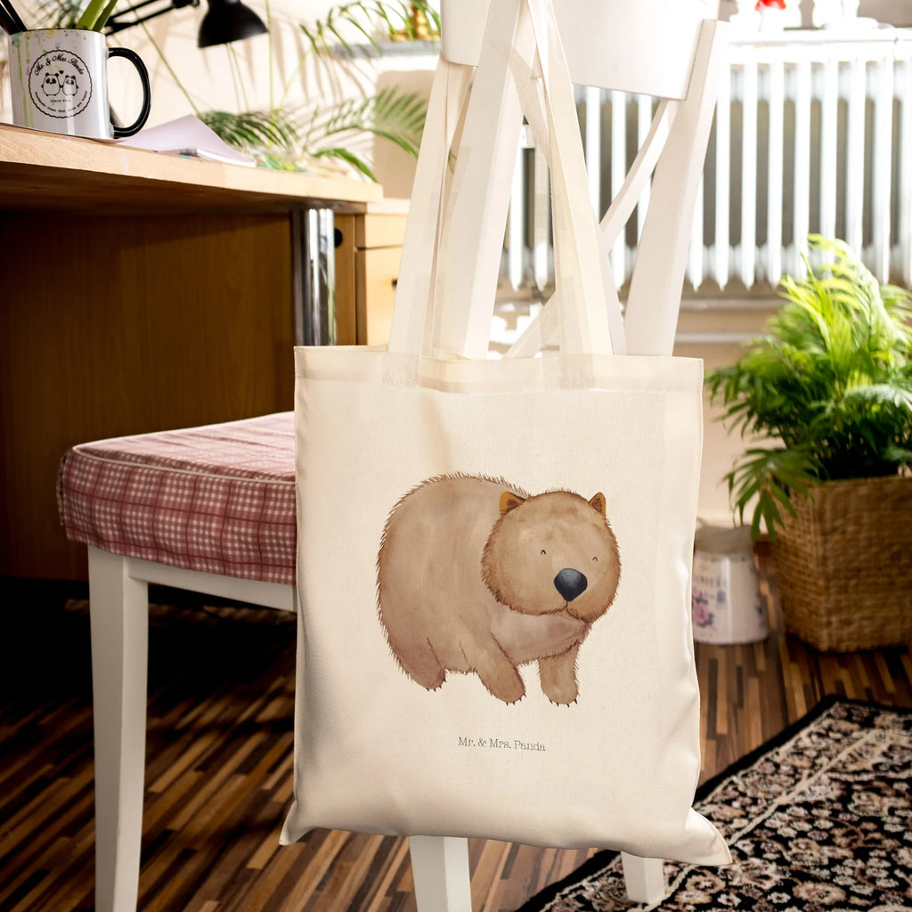 Tote bag Wombat cotton bag, jute bag, pouch, bag, Carrier bag, shopper, shoulder bag, cloth bag, shopping bag, small animals, cute, funny, cute animal motives, hand drawn, small world, funny sayings, good mood, happy, gifts, gift ideas, special gifts, animal lover, card, life is beautiful, Wombat, Australia, motivation, saying